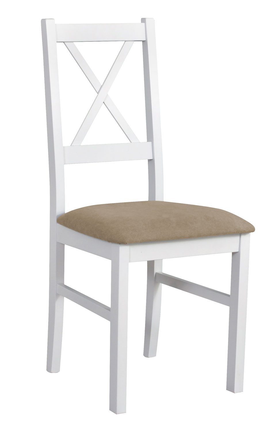 Feldmann-Wohnen Esszimmer-Set Nilo10, (Nilo10, 0-St., Esszimmer-Set), weiß/ Grandson Eiche / taupe 5er Set