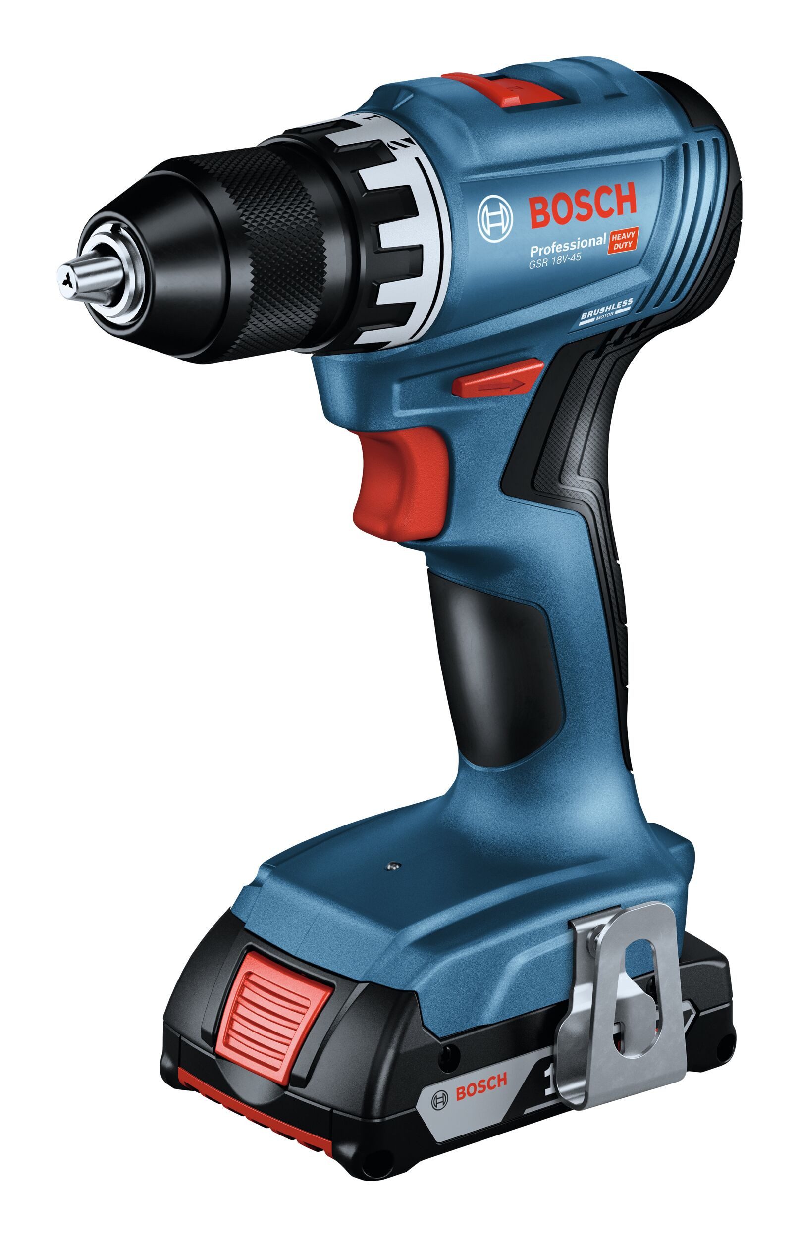 BOSCH Akku-Bohrschrauber GSR 18V-45, 18 V, Mit 2x Akku 2 Ah - in L-BOXX 136