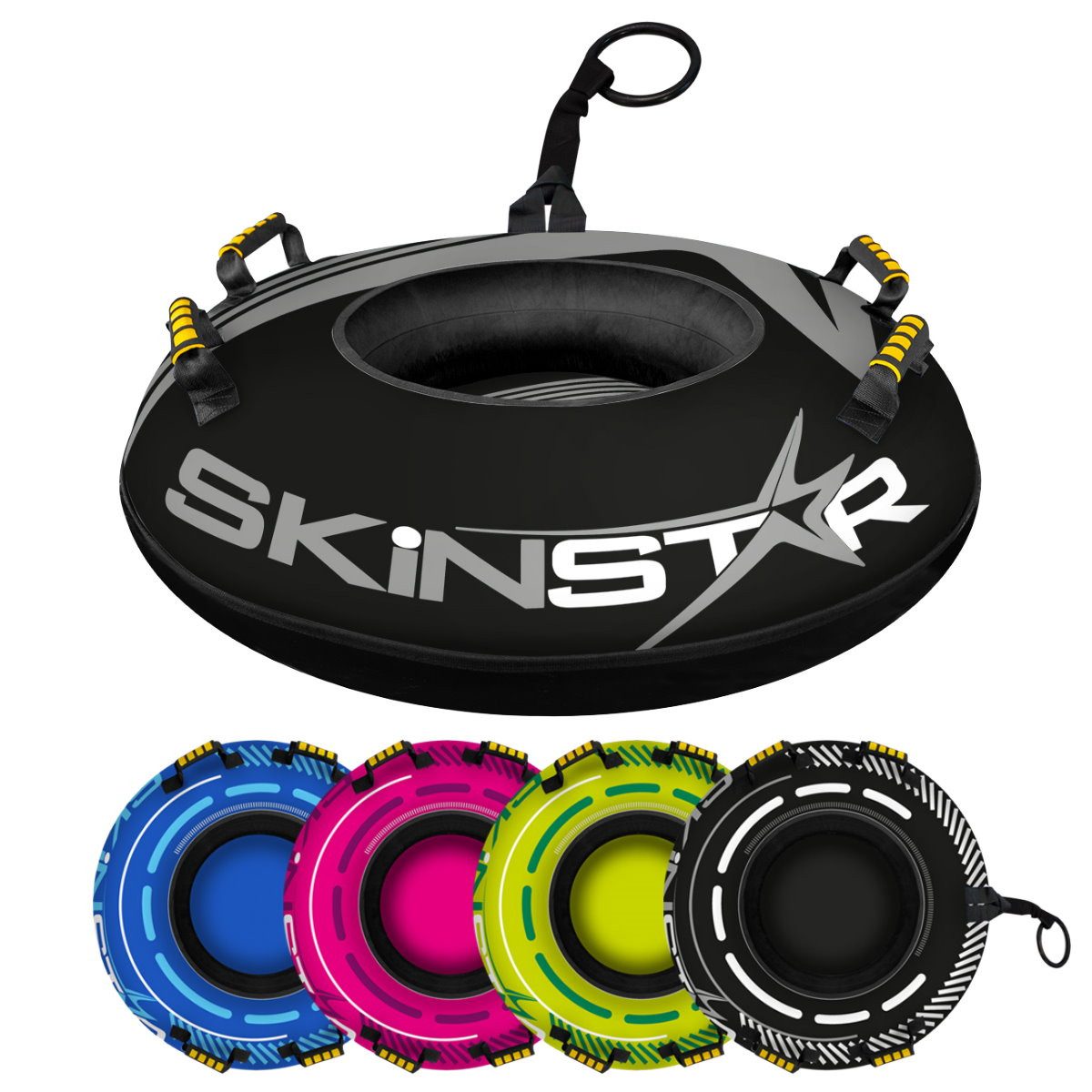 SkinStar Schlitten SkinStar CROSS Snowtube Ø100cm Schlitten Bob Rodel Reifen Snow Tube