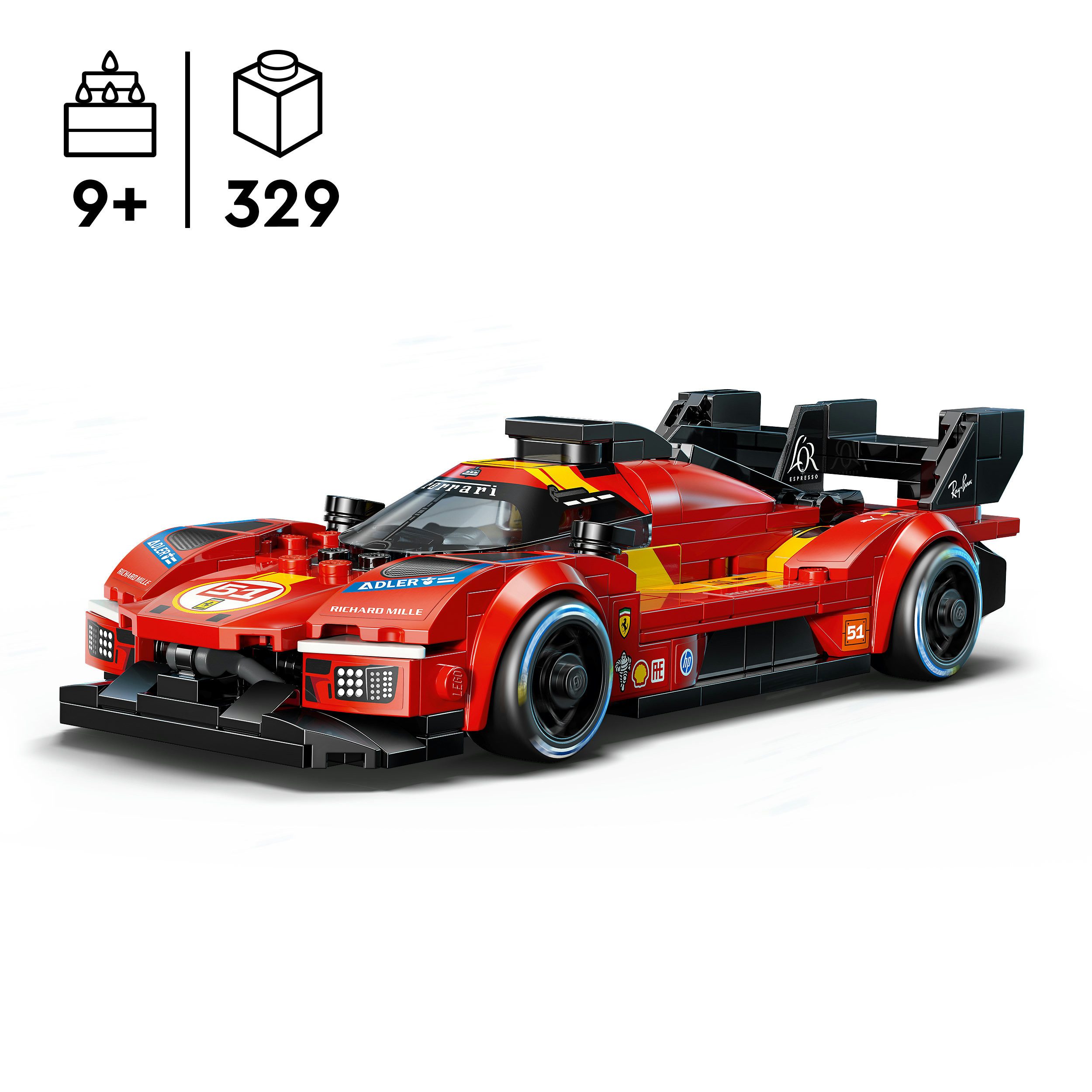 LEGO® Ferrari 499P (77261), LEGO Speed Champions Konstruktionsspielsteine, (329 St), Made in Europe