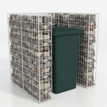 vidaXL Mülltonnenbox Gabionen-Mülltonnenverkleidung für 1 Tonne Stahl 110x100x120cm