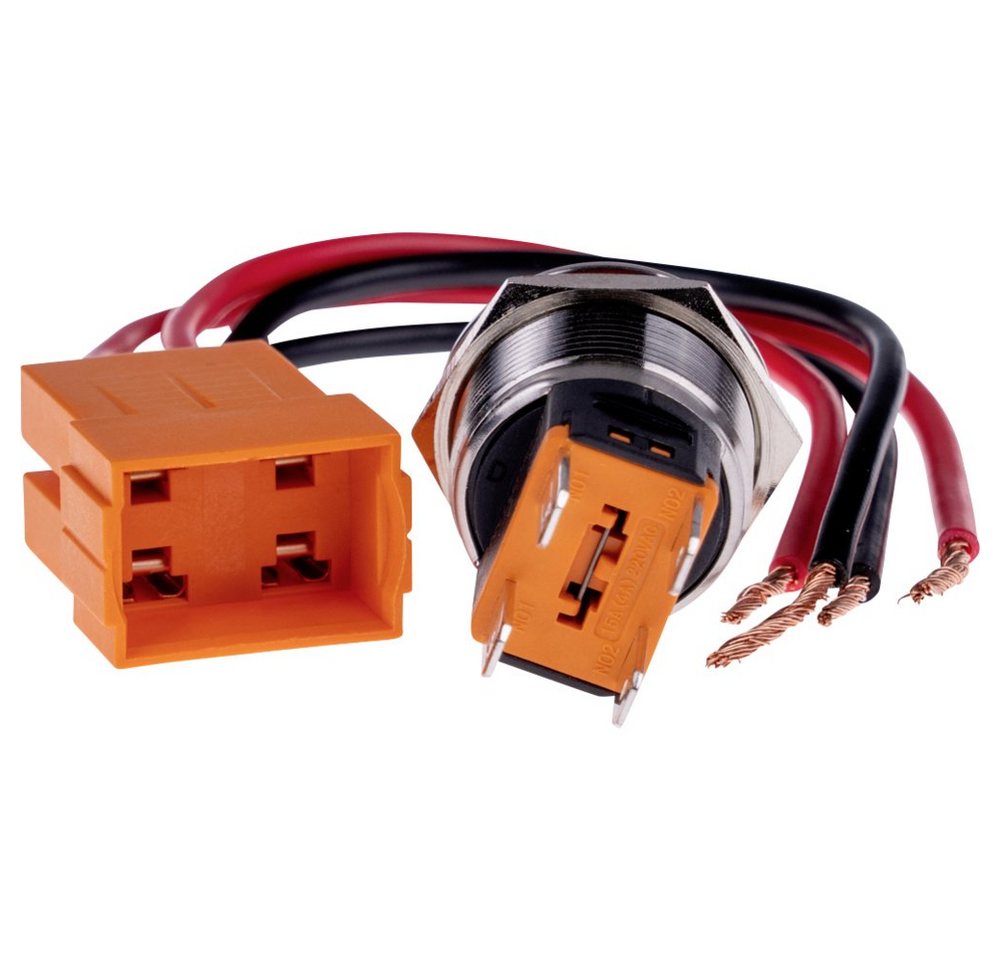 Thumbnail - Joy-it Schalter Joy-it BUTTON22C-L-GR BUTTON22C-L-GR Tastschalter 250 V/AC 15 A 1 x Ei (BUTTON22C-L-GR)