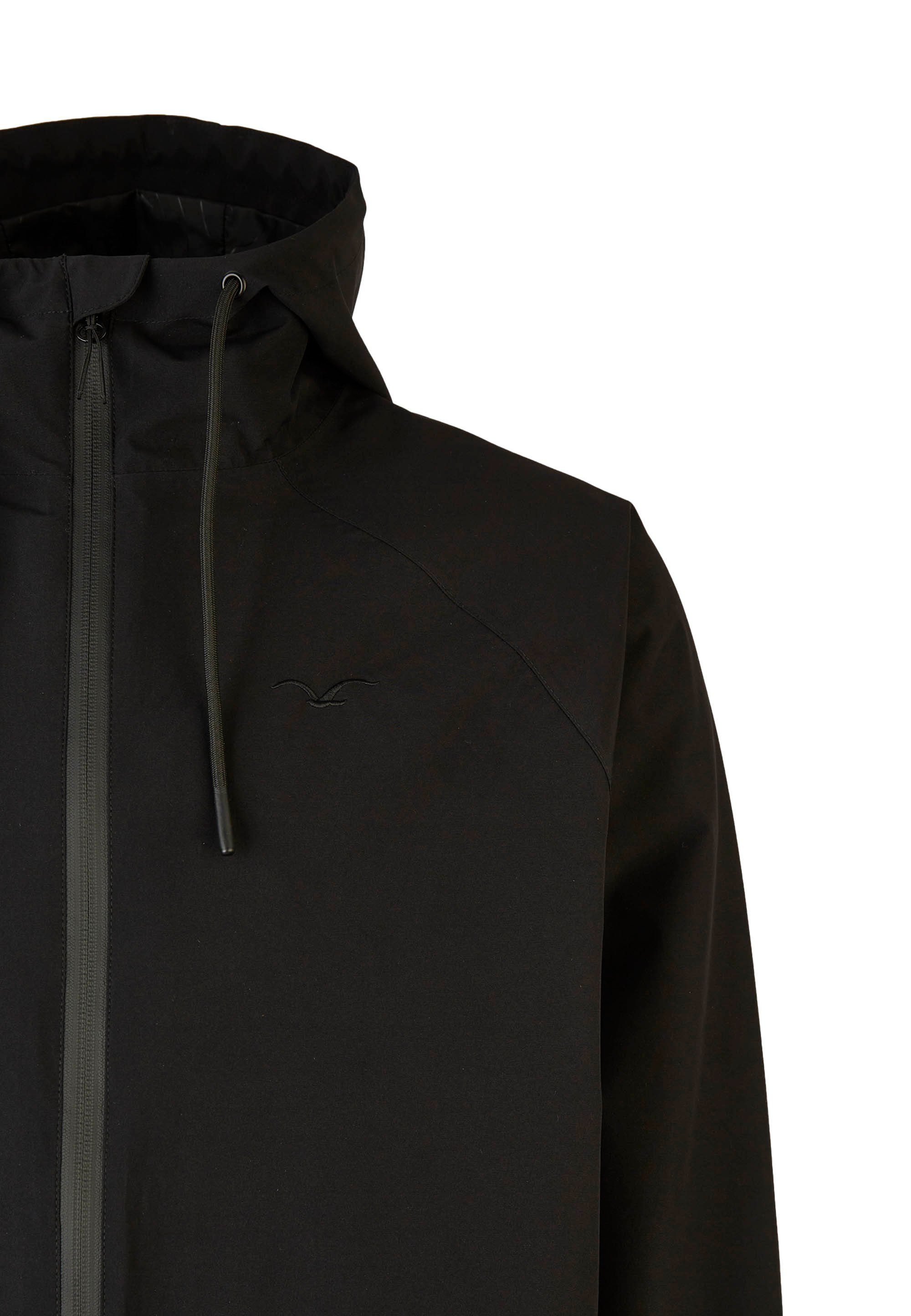 mit Cleptomanicx Outdoorjacke Simplist getapten schwarz Nähten