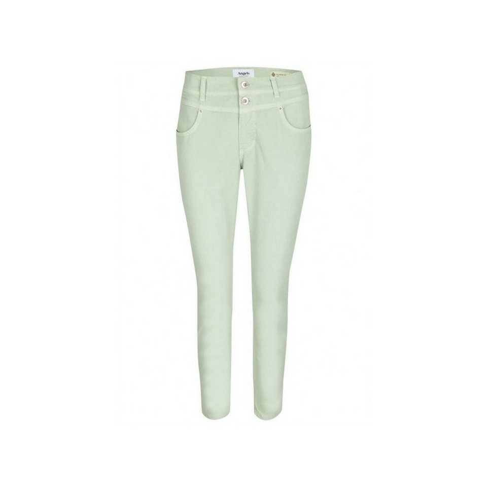 ANGELS 7/8-Jeans Jeans Ornella Button mit unifarbenem Stoff mit Label- Applikationen, Slim Fit mit schmalem 7/8 Bein
