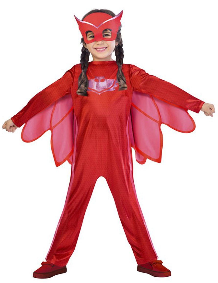 Amscan Kostüm Eulette Kinderkostüm für Mädchen PJ Masks Lizenzartikel rot