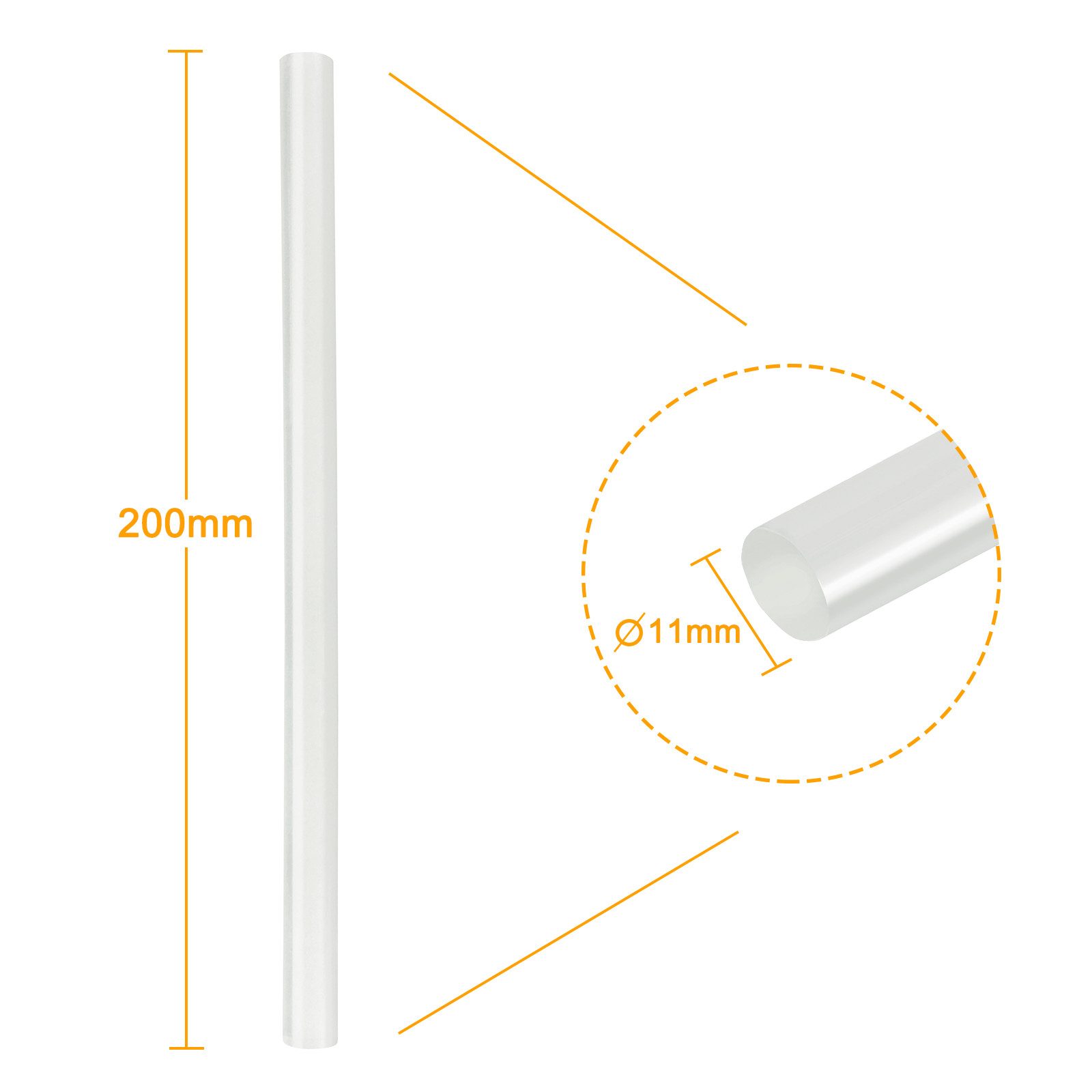 FIVMEN Heißklebepistole Heißklebestifte Heißklebesticks 11x200mm 100 Stück (ca. 2 Kilo), DIY Ersatzsticks Klebesticks – Bild 2 von 5