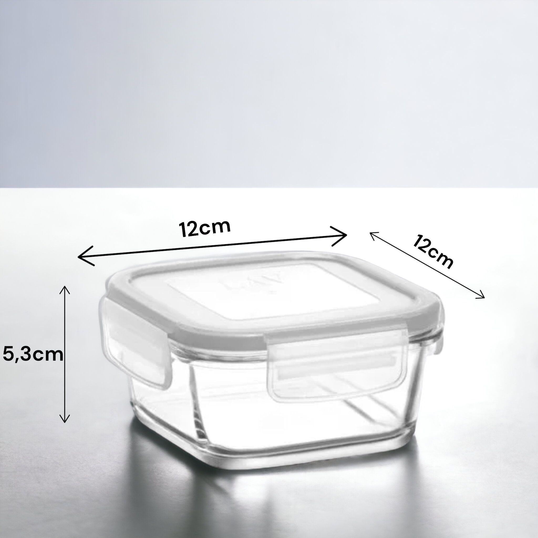 LAV Frischhaltedose LAV Fresco Glasbehälter mit Deckel – 375 ml (12 3/4 oz), 1er Set, Glas