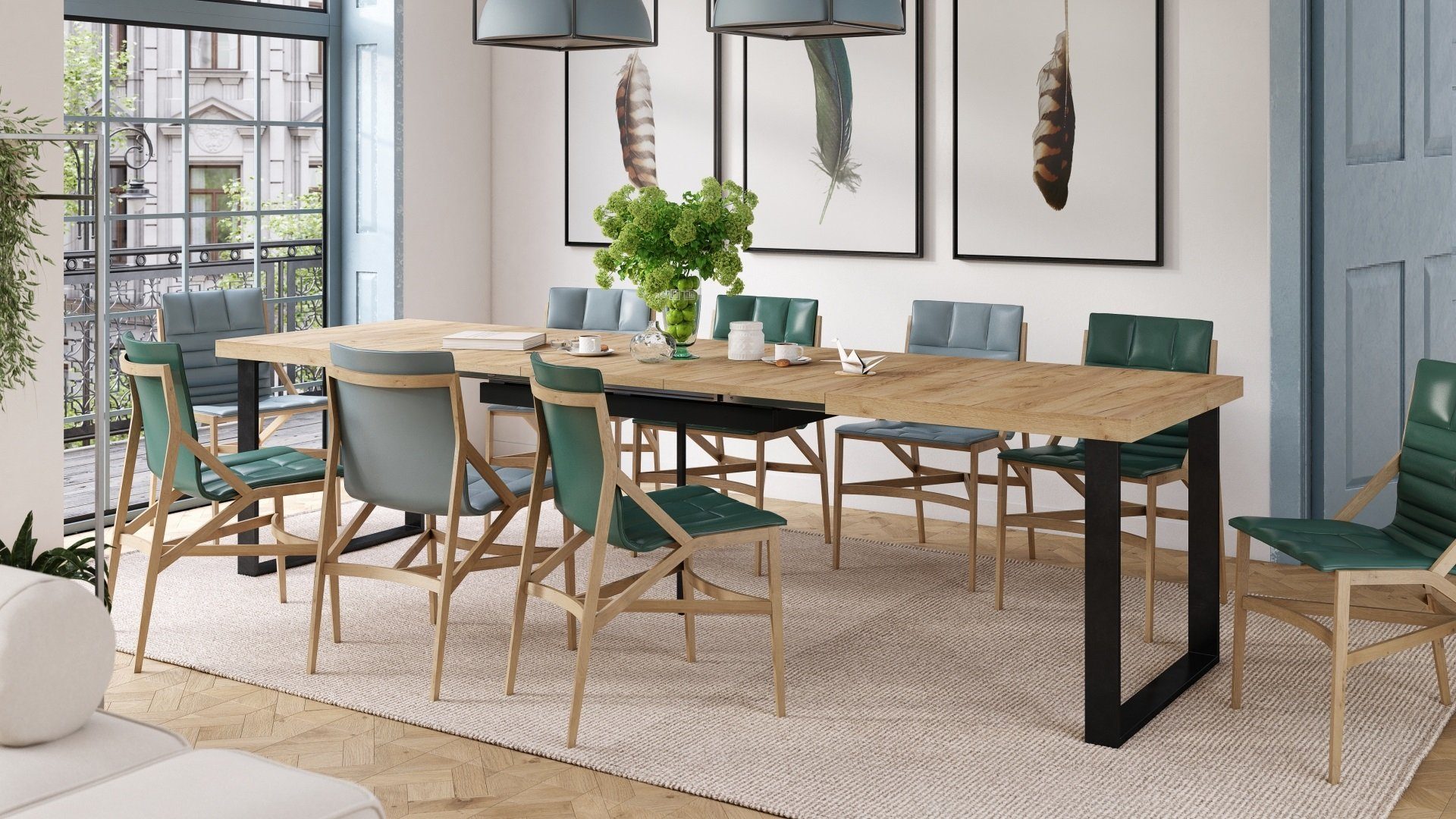 Mazzoni Esstisch Design Avella Tisch ausziehbar 160 bis 310 cm