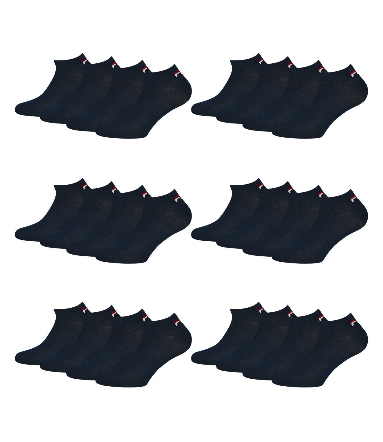 Sneakersocken mit Kurzsocken navy 321 Fila Bündchen (12-Paar) weichen