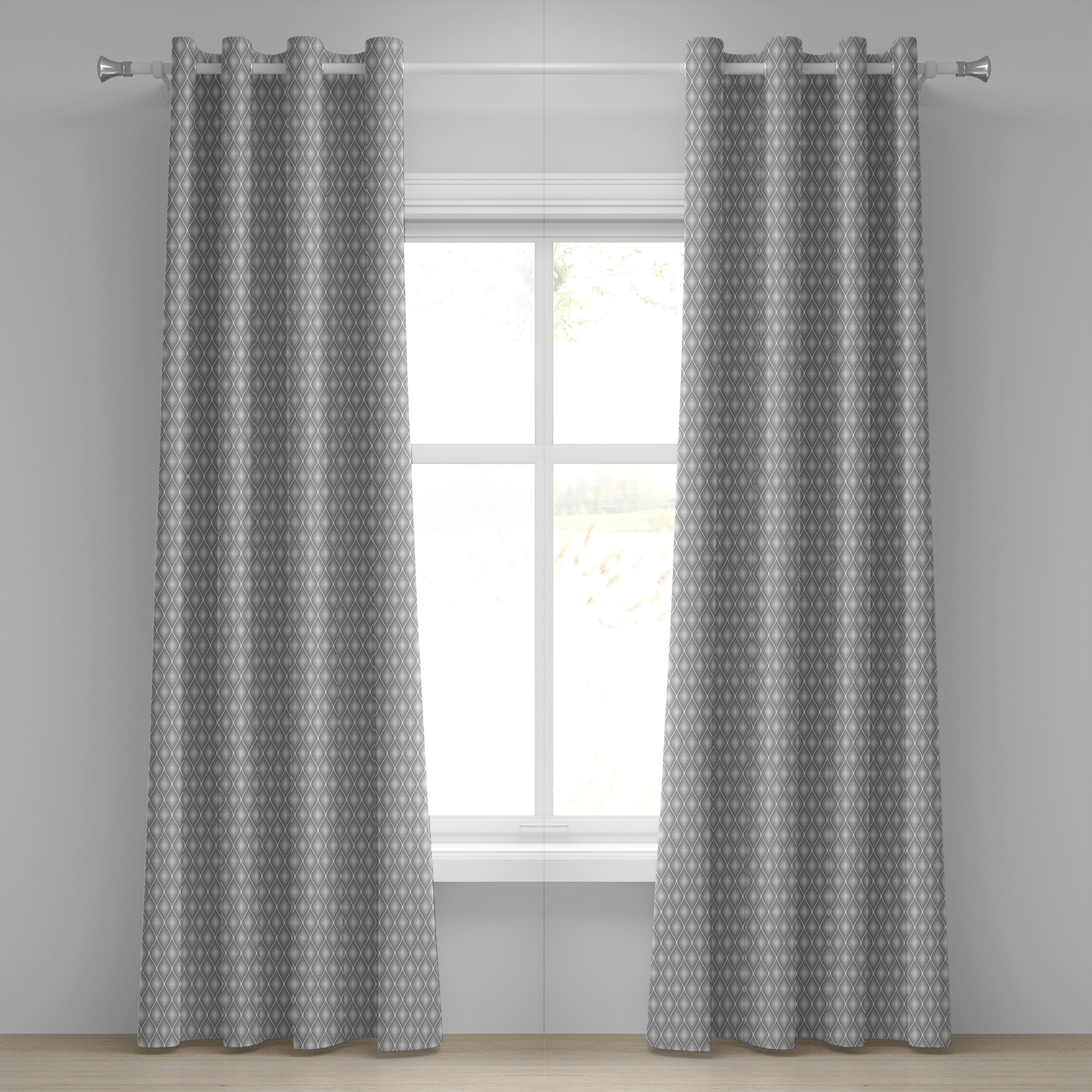 für viktorianisch Abakuhaus, Wohnzimmer, Gardine 2-Panel-Fenstervorhänge Dekorative Schlafzimmer Linked Dual Bound