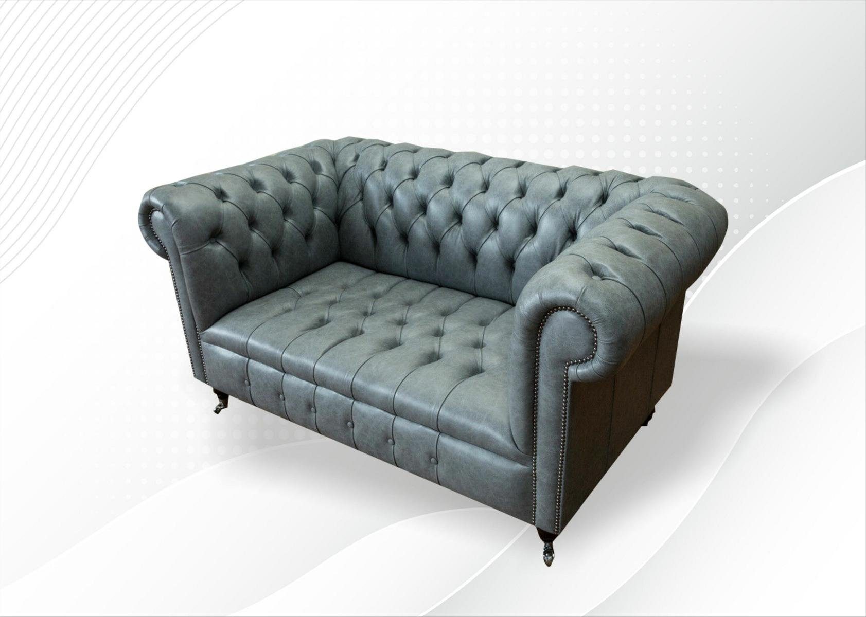 JVmoebel Chesterfield-Sofa, Chesterfield 2 Sitzer 165 Sofa Couch cm Design
