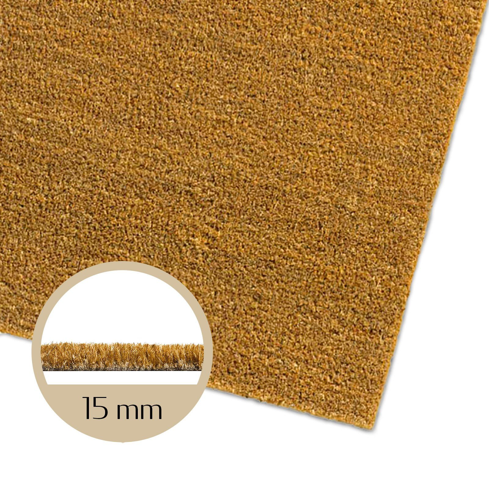 Nova Forma Fußmatte BREEZE, Türvorleger aus natürlichem Kokos - wetterfest für Außen und Innen