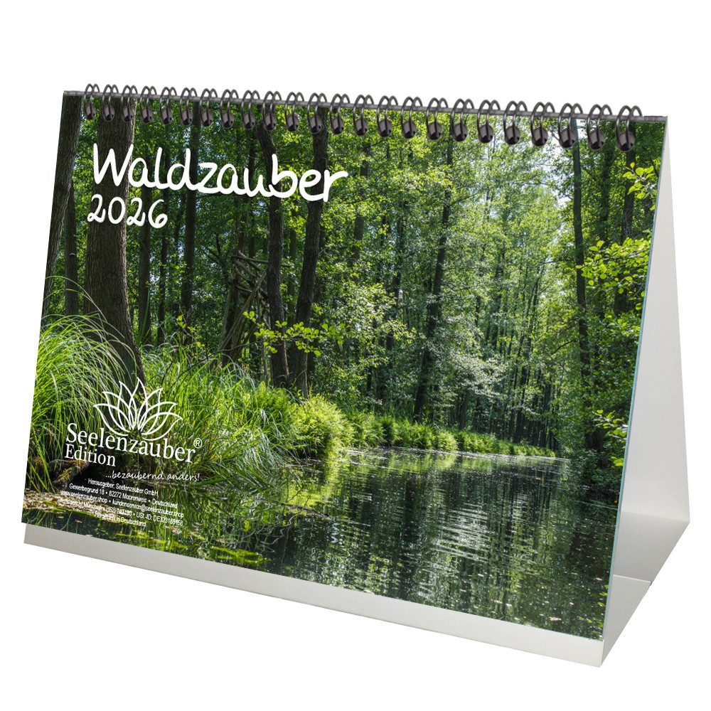 Seelenzauber Tischkalender Waldzauber DIN A5 Tischkalender für 2026 Baum Bäume Wald Natur