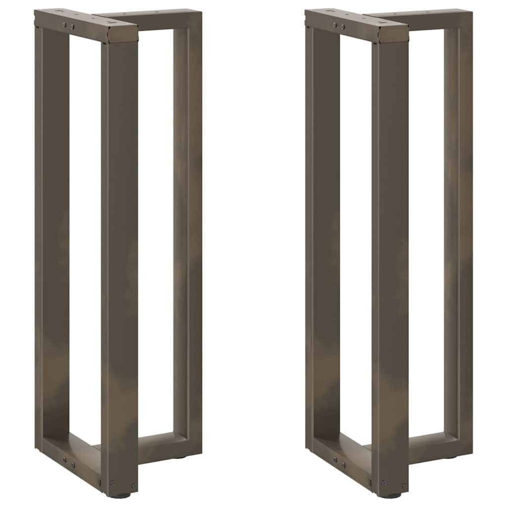 vidaXL Tischbein Bartischbeine T-Form 2 Stk. Naturstahl 40x35x(110-111) cm Stahl