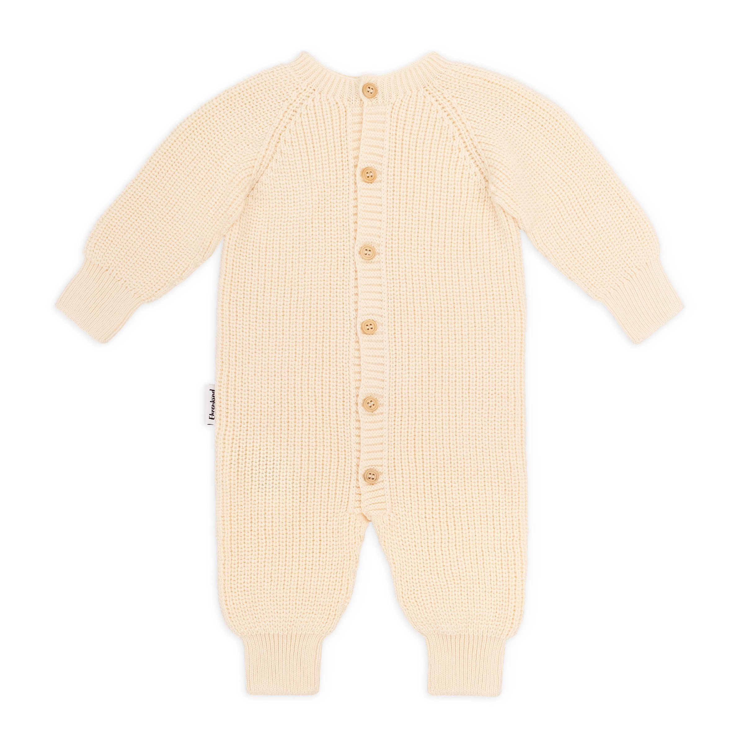 Ehrenkind Strampler Strickoverall Baby aus Bio-Baumwolle mit Knöpfen (Natur, weich & atmungsaktiv, temperaturregulierend) Für jede Jahreszeit