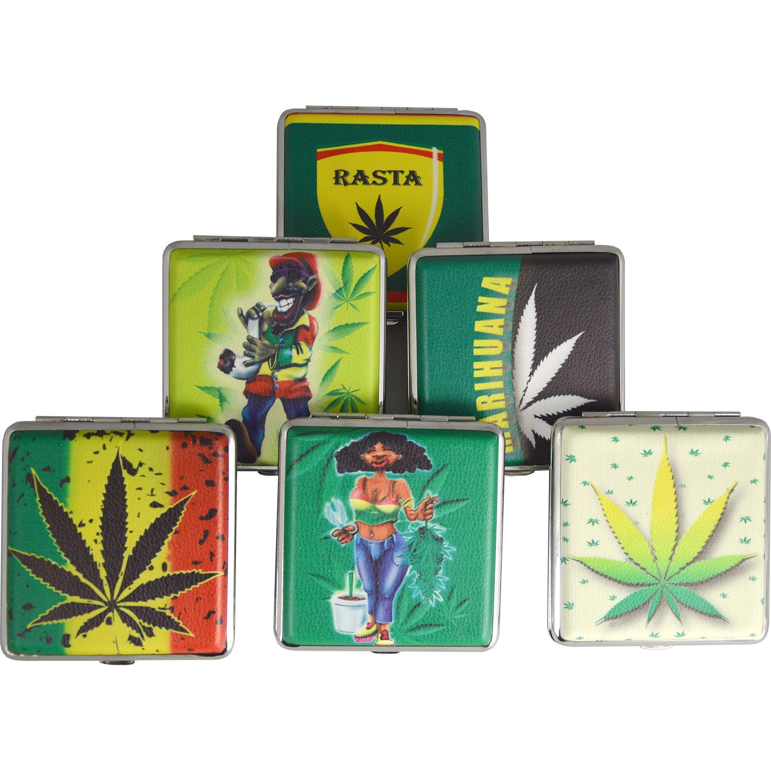 Aufbewahrungsbox 2x Zigarettenetui Zigarettendose für 20 Zigaretten Etui Zigarettenbox