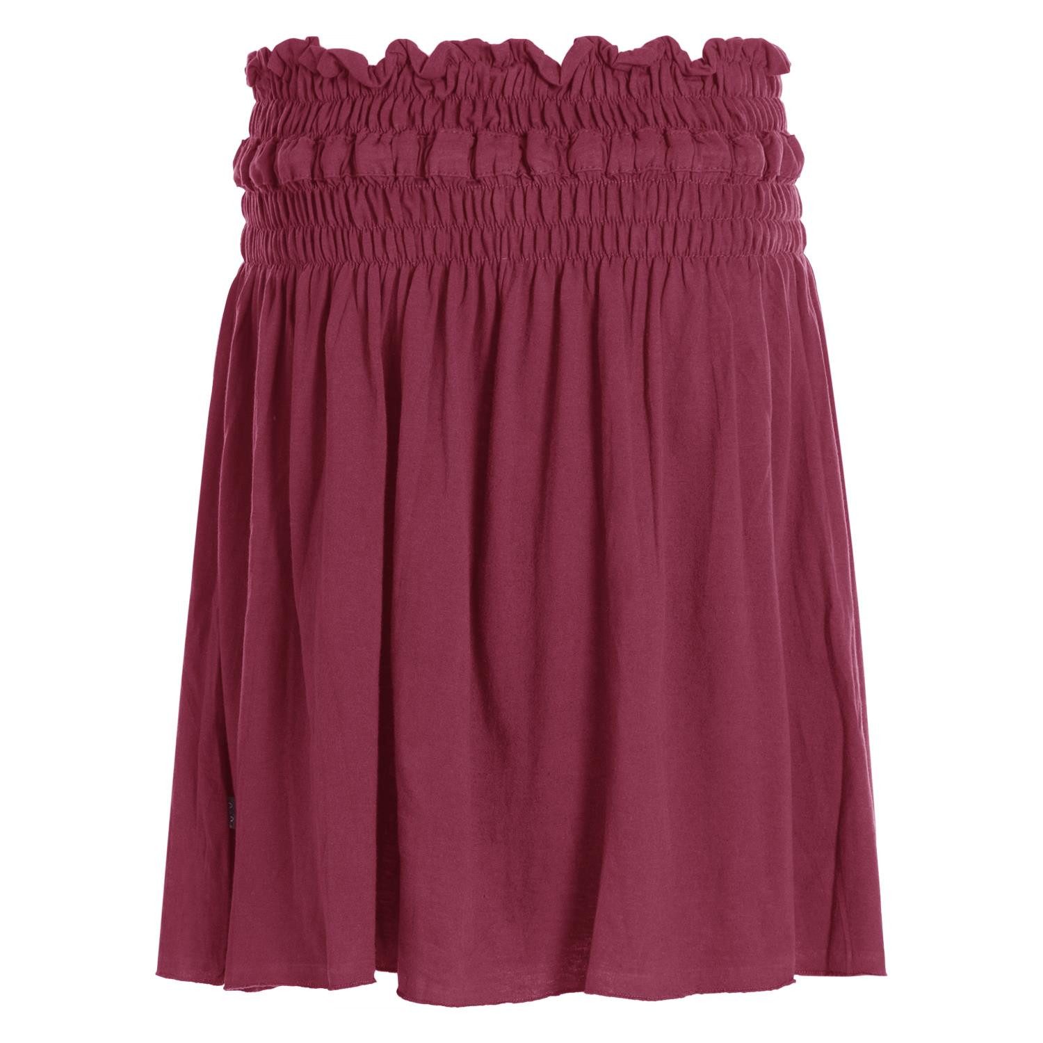 Vishes A-Linien-Rock Damen Rock knielang Basic-Rock Baumwoll-Rock Einfarbig günstig online kaufen