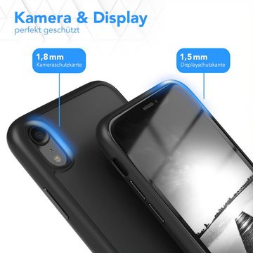 EAZY CASE Handyhülle Outdoor Case für Apple iPhone XR 6,1 Zoll, Hülle Outdoor kratzfest Schutzhülle mit Kameraschutz Robust Schwarz