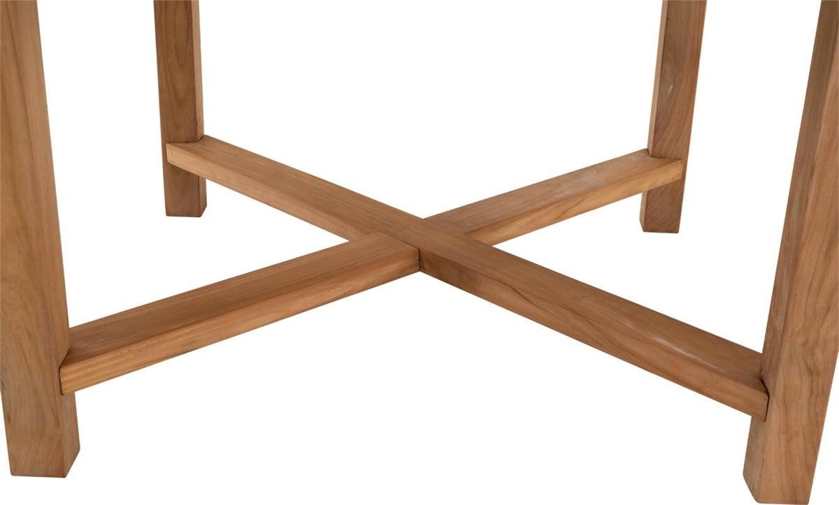 Natur24 Gartentisch Tafel Tisch Teak Natur 180 x 180 x 75 cm
