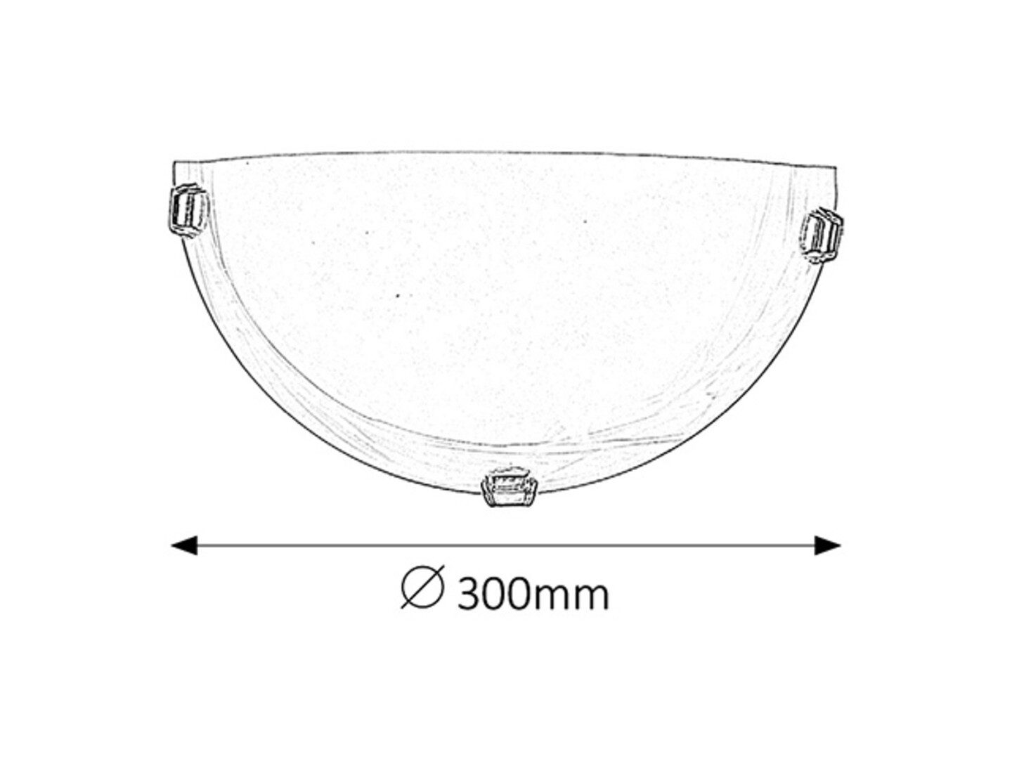 Rabalux Wandleuchte "Alabastro" Metall, weiß, rund, E27, weißes alabasterglas, IP20 – Bild 2 von 3