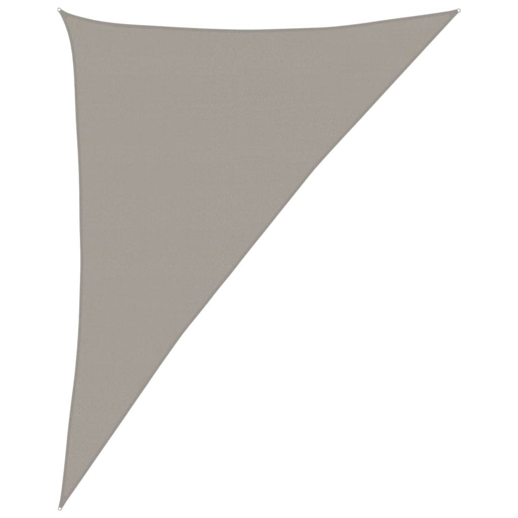 vidaXL Sonnensegel Sonnensegel 160 g/m² Dreieckig Hellgrau 4x5x6,8 m HDPE, (1-tlg)