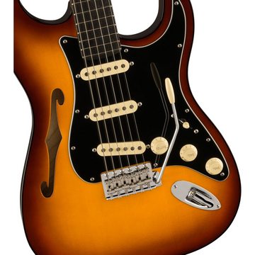 Fender E-Gitarre, LTD Suona Thinline Stratocaster EB Violin Burst - E-Gitarre