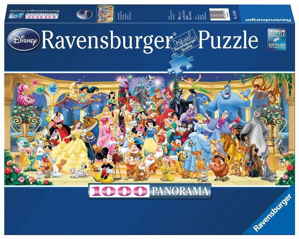 Puzzle, Gruppenfoto Puzzle Ravensburger Puzzleteile Teile Panorama 1000 Disney