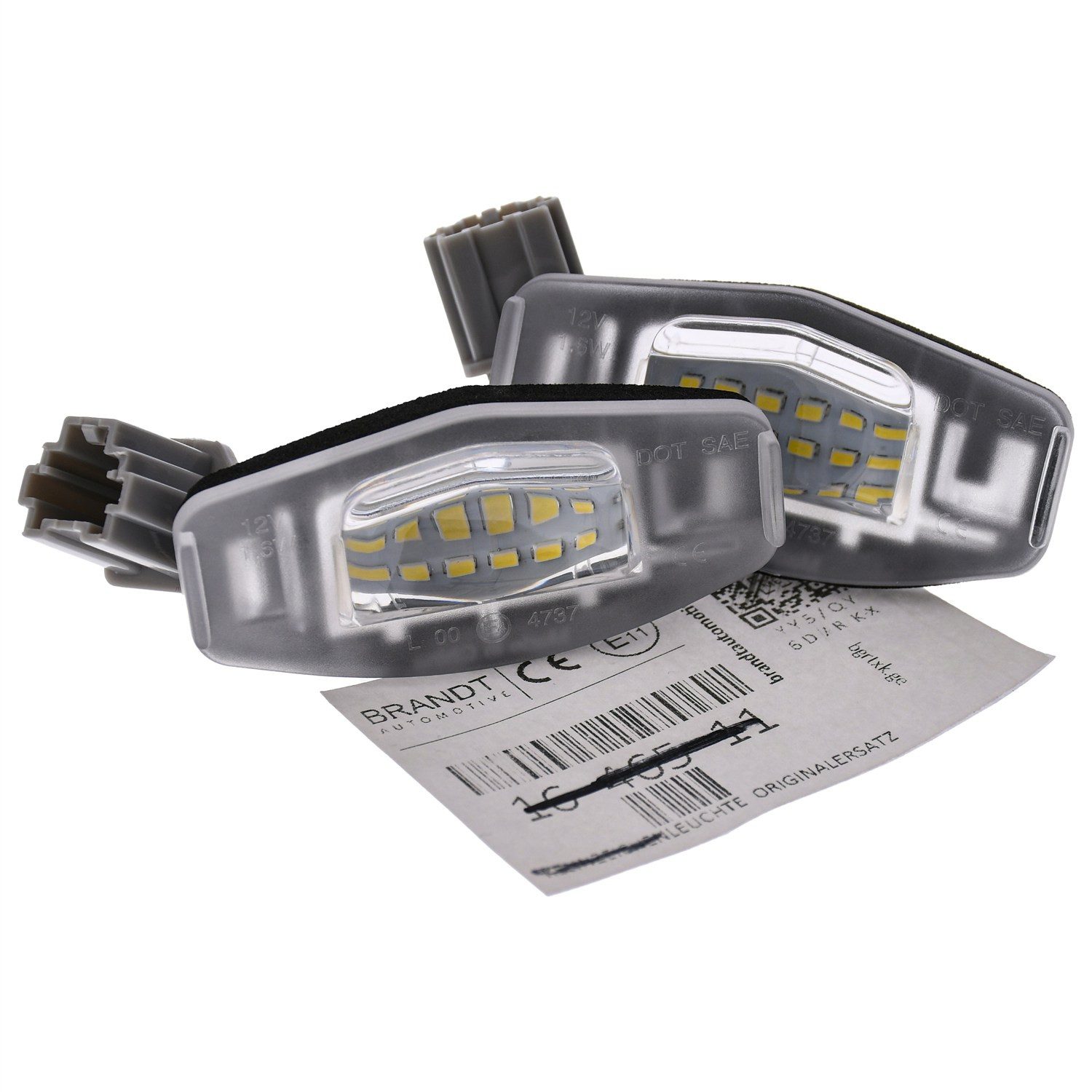 BRANDT AUTOMOTIVE KFZ-Ersatzleuchte LED Kennzeichenleuchten Auto Kennzeichenbeleuchtung, für Acura CSX I FD (06–11); ILX I DE (13–18); RDX II TB (13–18); T...