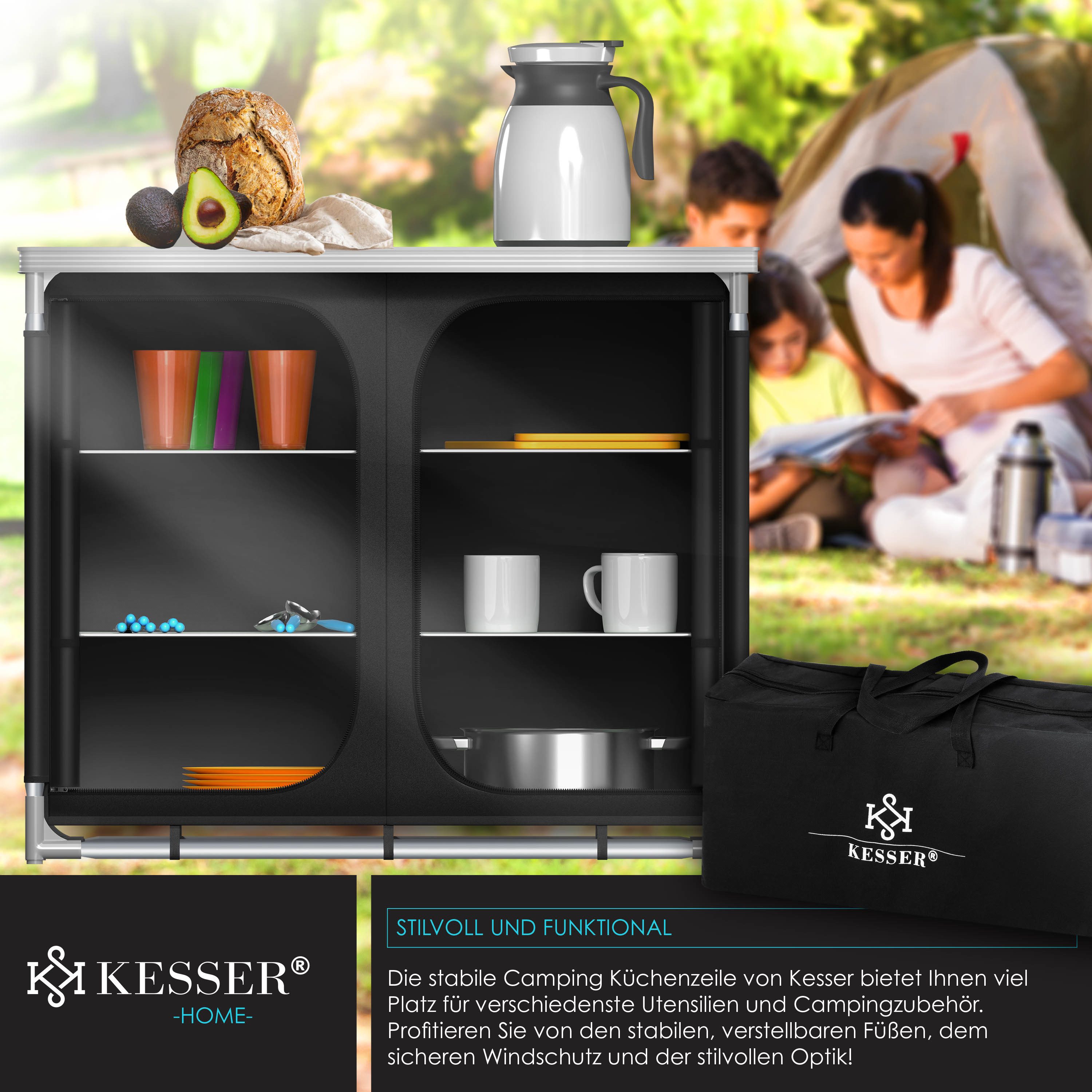 KESSER Campingschrank Campingschrank, Campingküche mit Aluminiumgestell
