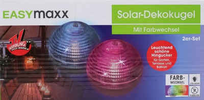 EASYmaxx LED Gartenleuchte Solar Dekokugel 2er Set Easymaxx Outdoor mit Farbwechsel