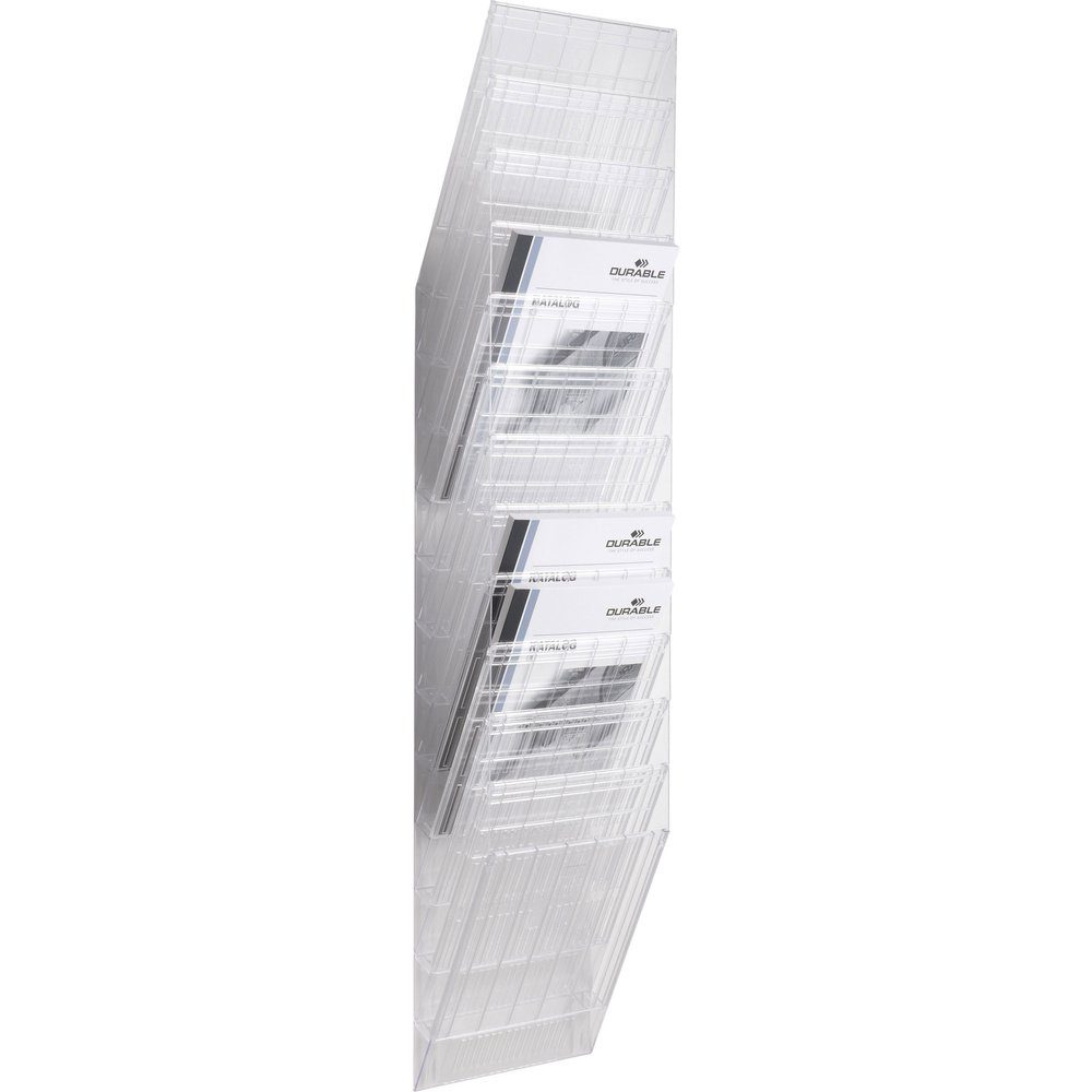 Zeitungsständer Durable FLEXXIBOXX 12 A4 1709763400 Prospekthalter Transparent DIN A4