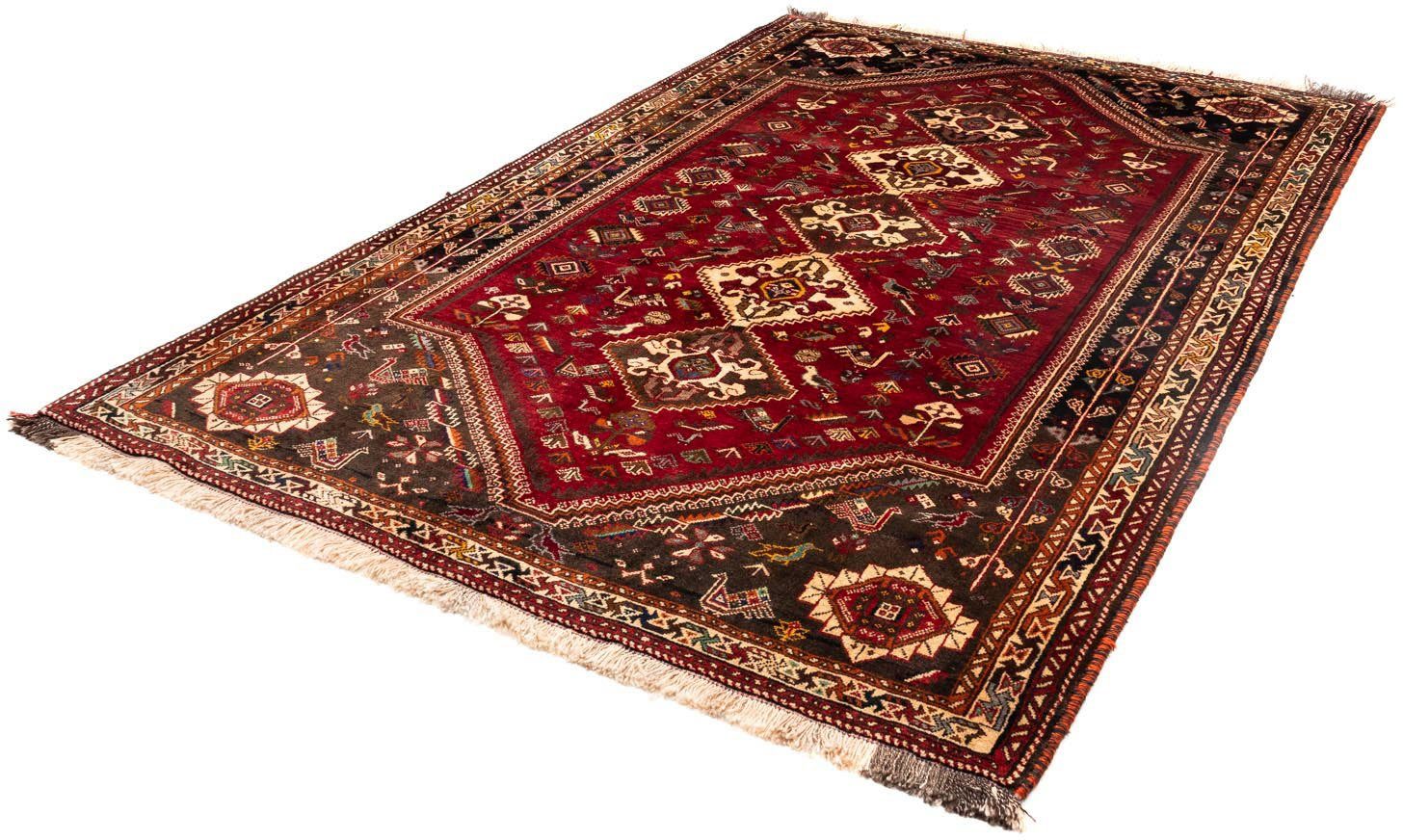 Wollteppich Shiraz Medaillon 255 x 175 cm, morgenland, rechteckig, Höhe: 1 mm, Unikat mit Zertifikat | Kurzflor-Teppiche