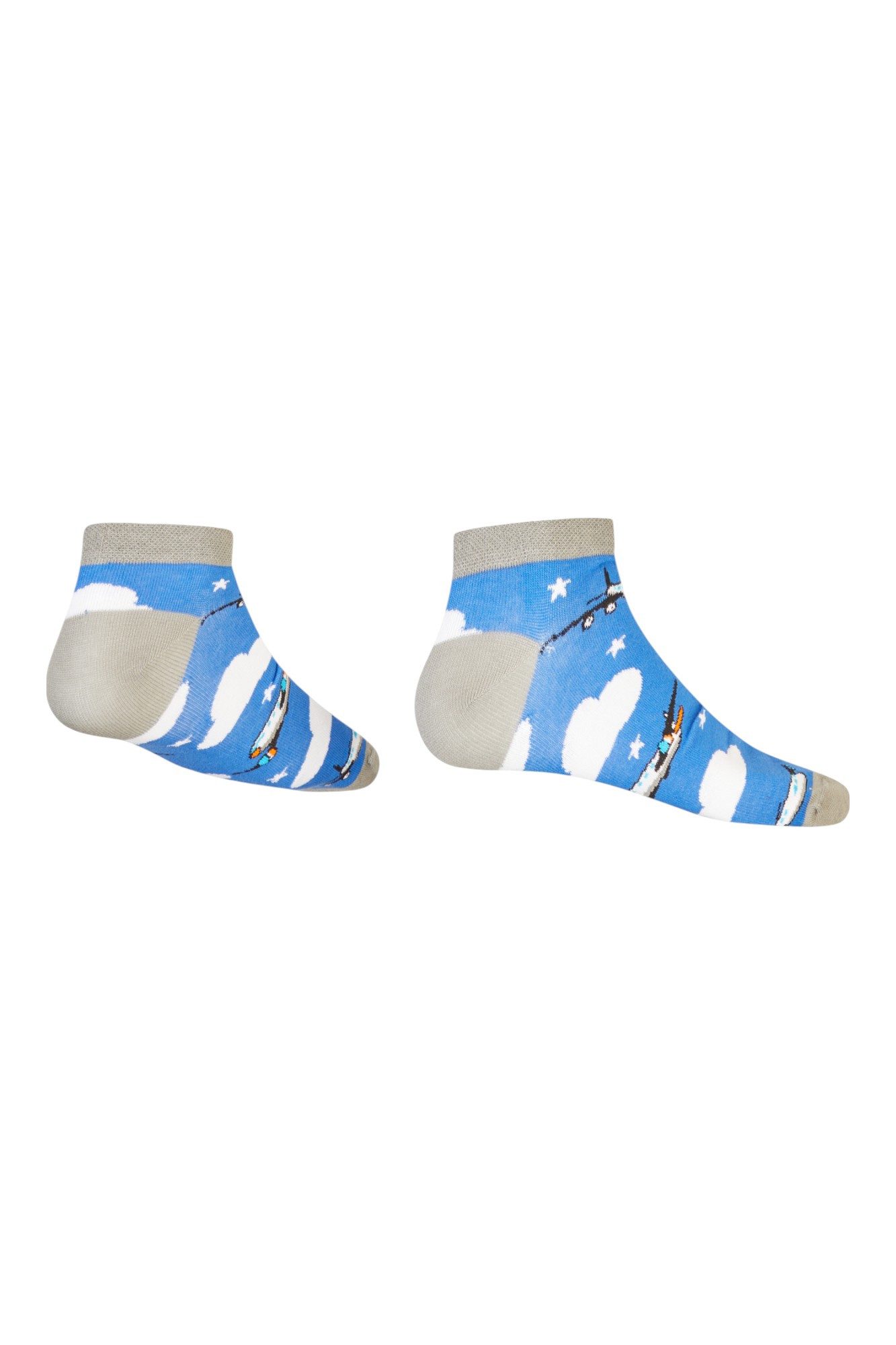 AbgeStrumpft Sneakersocken AbgeStrumpft Flugzeug Sneaker (1 Paar, 1-Paar, 1 Paar) lustiges Design