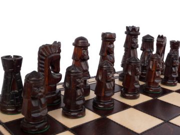 Holzprodukte Spiel, Edles grosses Schach Schachspiel 50 x 50 cm HANDGESCHNITZT NEU Holz