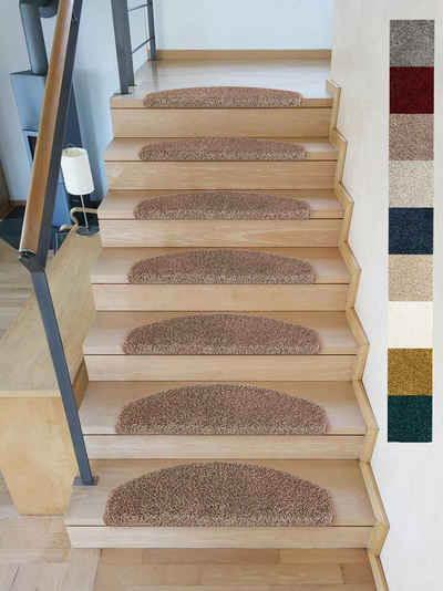 Stufenmatte Stufenmatten Emphoria Halbrund Einzeln und Sparset's, Metzker®, halbrund, Höhe: 15 mm, 15 Stück im Set - Hellbraun