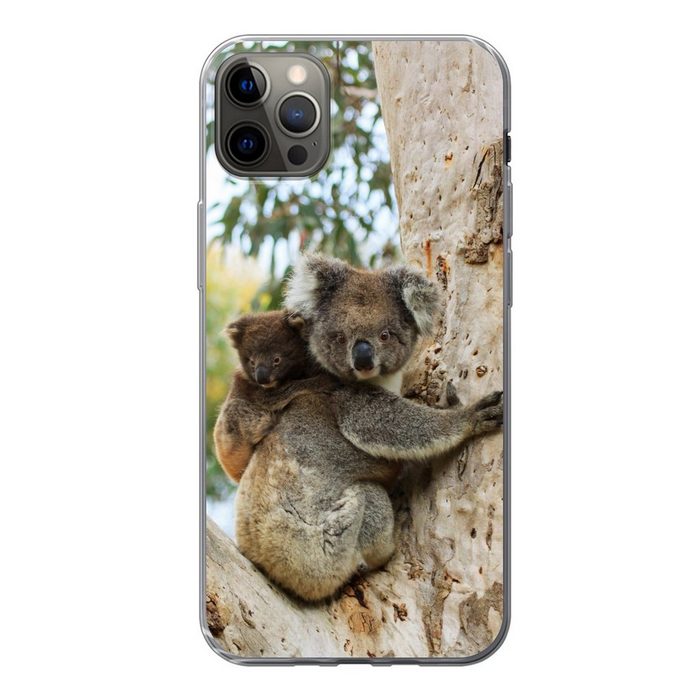 MuchoWow Handyhülle Koalas - Kind - Baum - Jungen - Mädchen Handyhülle Apple iPhone 13 Pro Max Smartphone-Bumper Print Handy