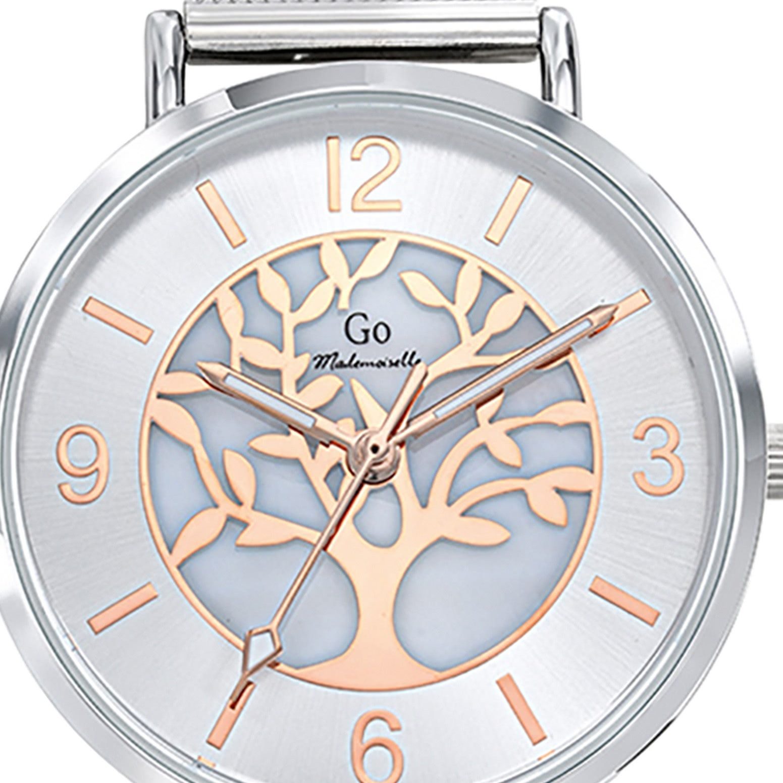 Girl Only Quarzuhr Girl Only Damenuhr Edelstahl silber, (Analoguhr), Damenuhr GO silber, mittel (ca. 36mm) Edelstahlarmband, Elegant-Style