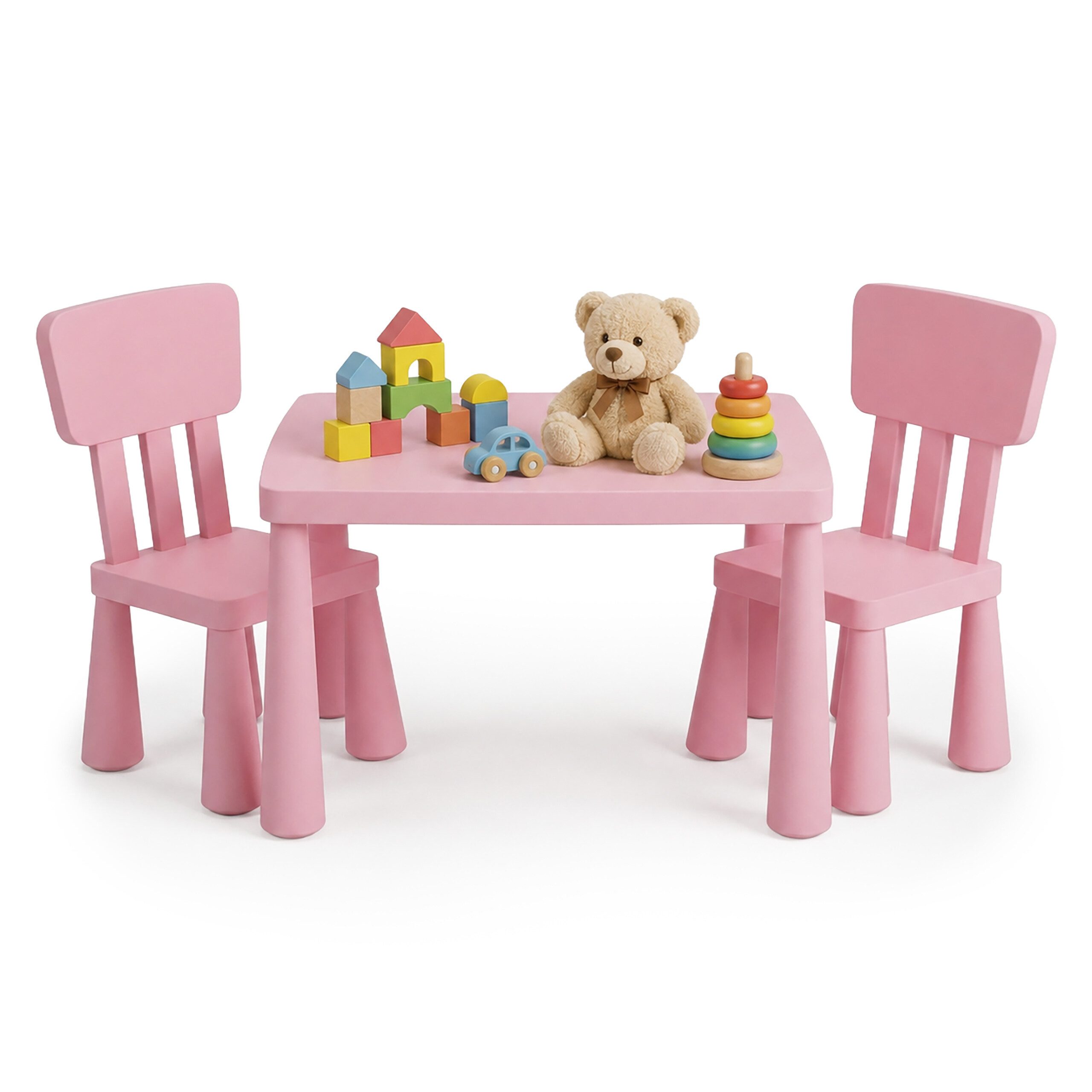 relaxdays Kindersitzgruppe 3-teilige Kindersitzgruppe, (3-tlg), Pink