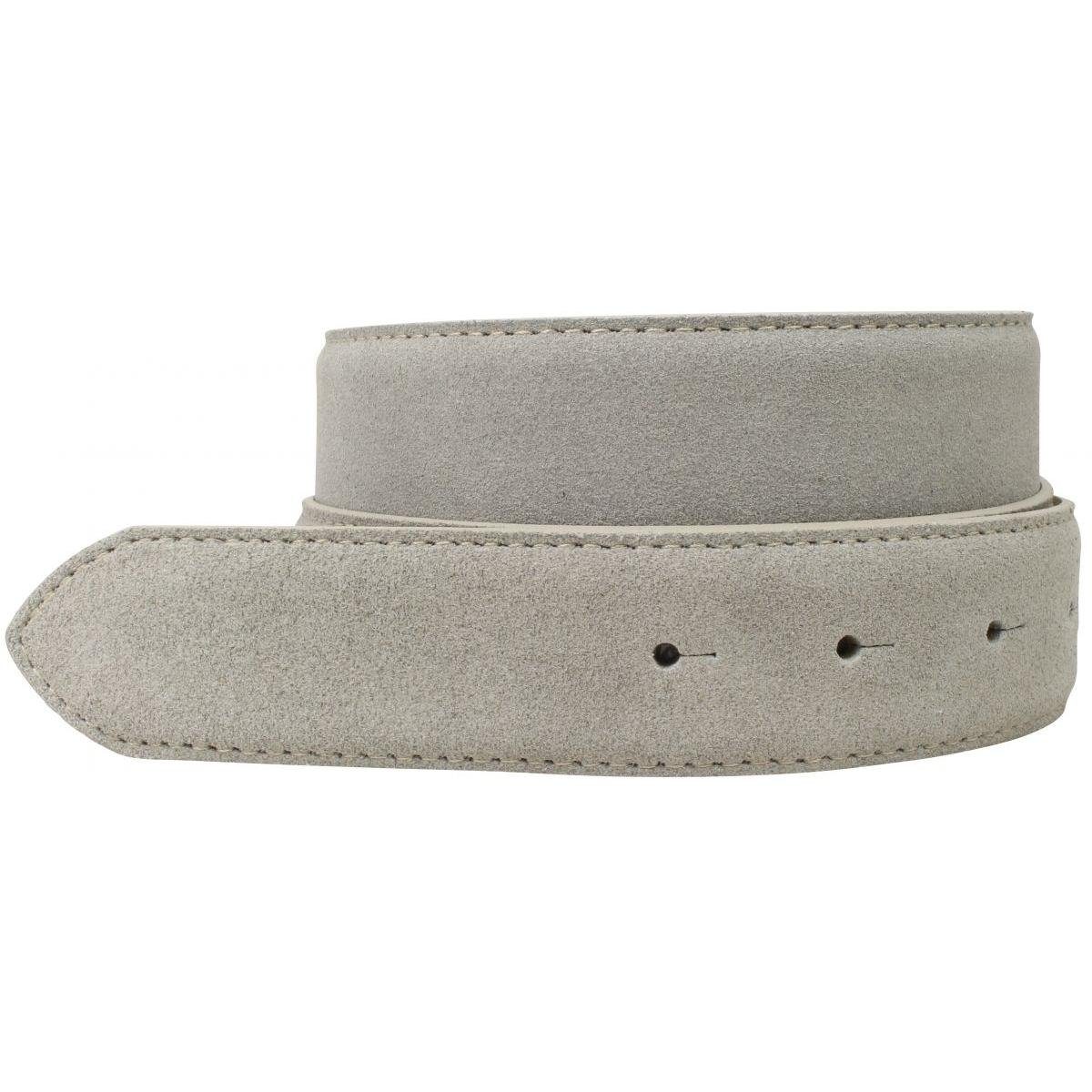 Ledergürtel Gürtel aus Veloursleder ohne Schnalle 3,5 cm - Velour-Ledergürtel für