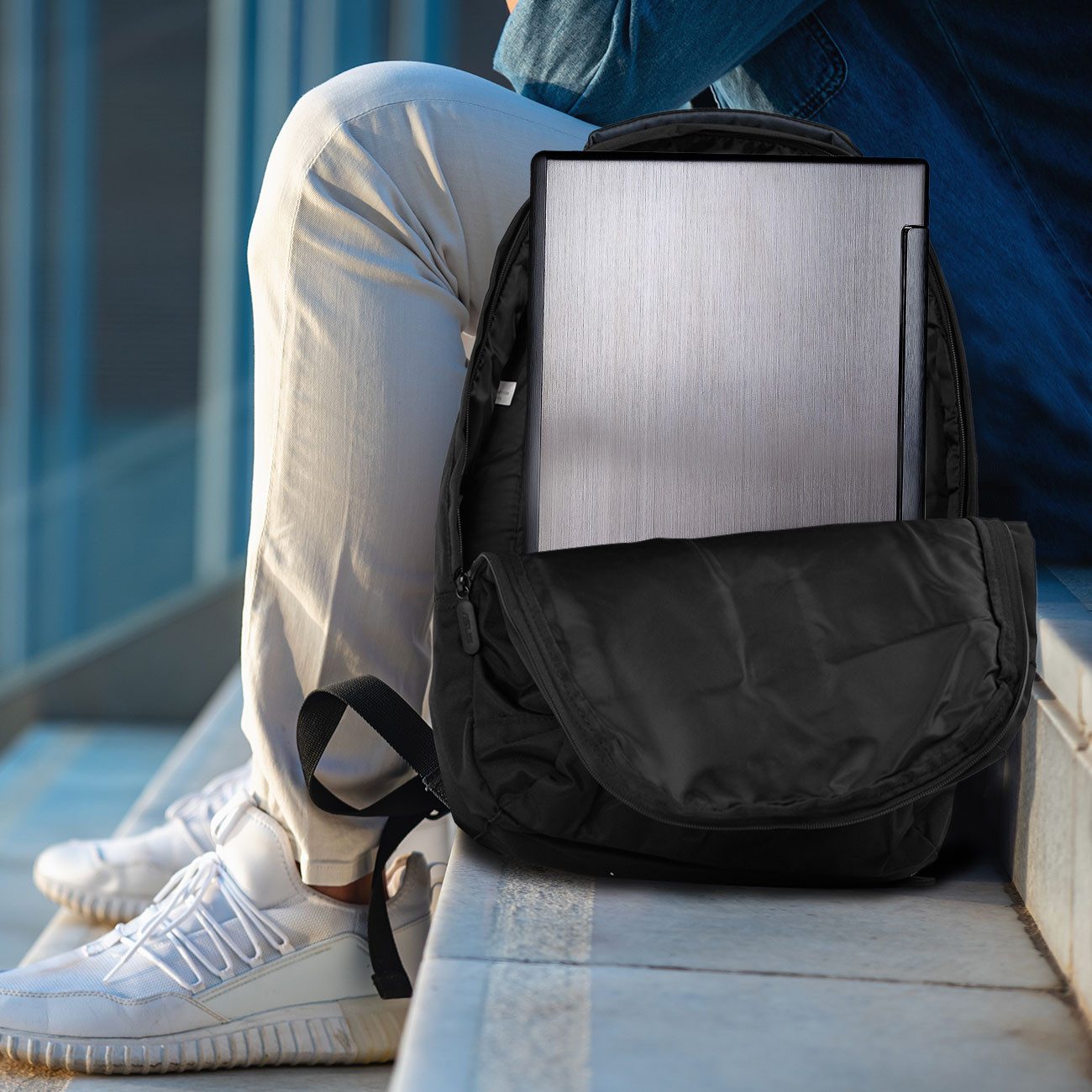 Asus Laptoprucksack Komfortabler Laptop Rucksack von ASUS (15,6" Fach) mit 2 Fächern, Gepolsterte Gurte – Sicherer & bequemer Notebook-Transport