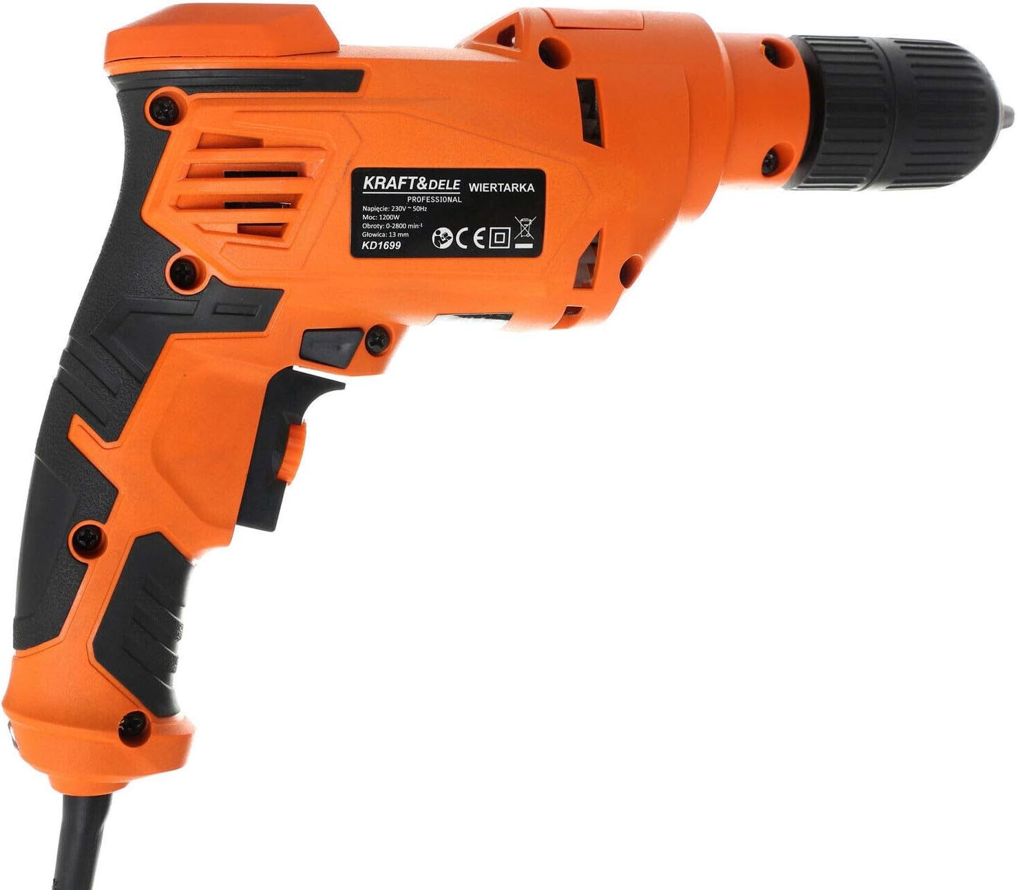 Kraft&Dele Akku-Bohrmaschine Netz Bohrschrauber Bohrmaschine 1200 W 30 Nm Spannweite 6,5-10 mm, (1-tlg)