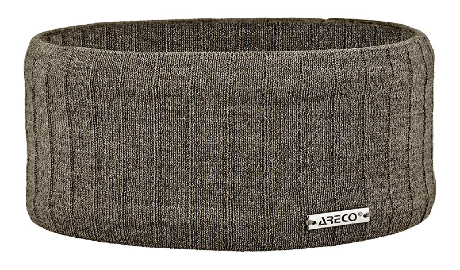 Areco Stirnband Rippenstrick Merino Classic 685 taupe
