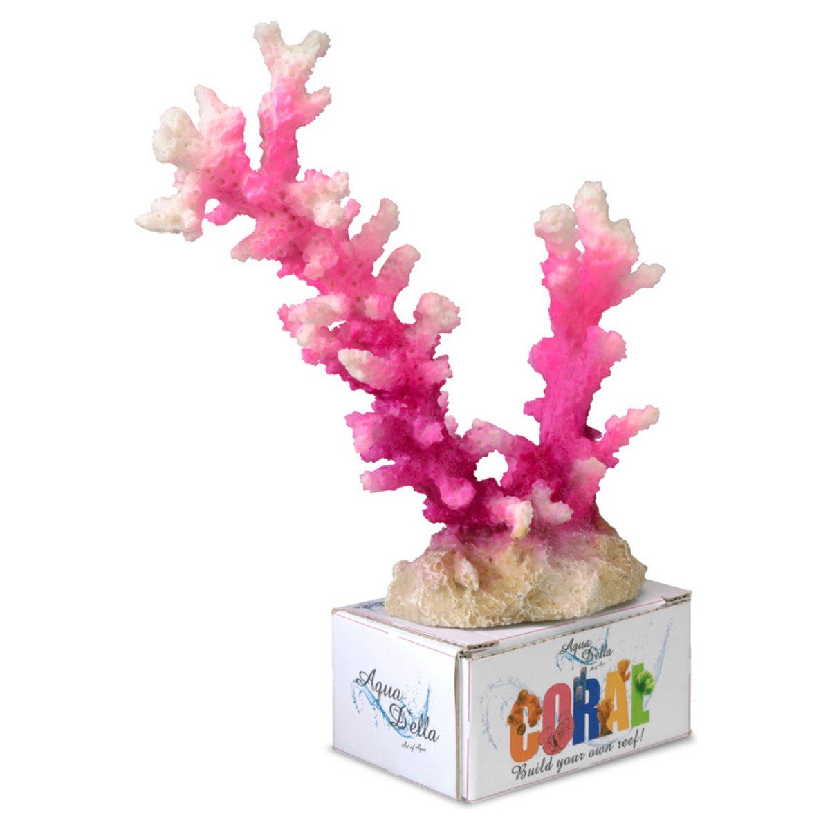 Europet-Bernina Aquariendeko Korallenmodul Staghorn Koralle rosa/weiß
