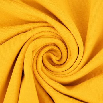SCHÖNER LEBEN. Stoff Baumwolljersey Organic Bio Jersey einfarbig gelb 1,5m Breite, allergikergeeignet