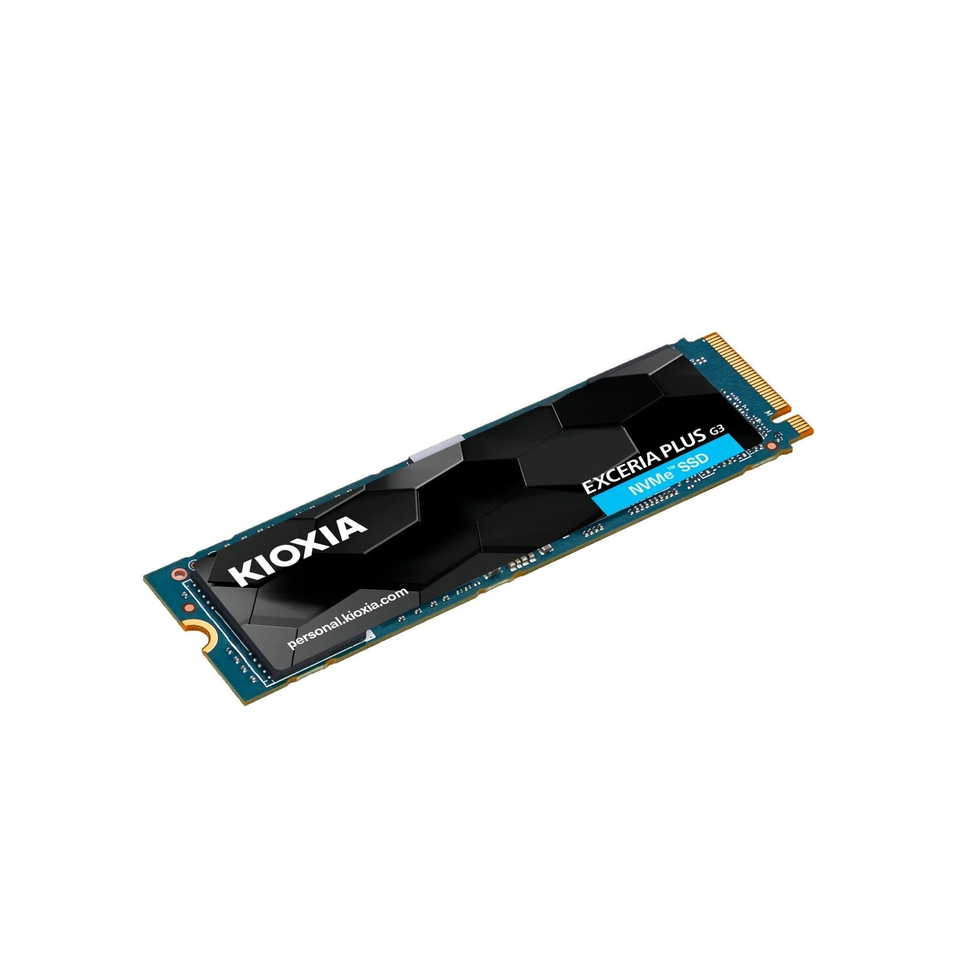 KIOXIA Exceria Plus G3 1TB NVMe SSD Gen4 1000GB interne SSD (1 TB) 5000 MB/S Lesegeschwindigkeit, 3900 MB/S Schreibgeschwindigkeit, PCIe 4.0 x4, NVMe 1.4, BiCS FLASH TLC, Graphen Heatspreader