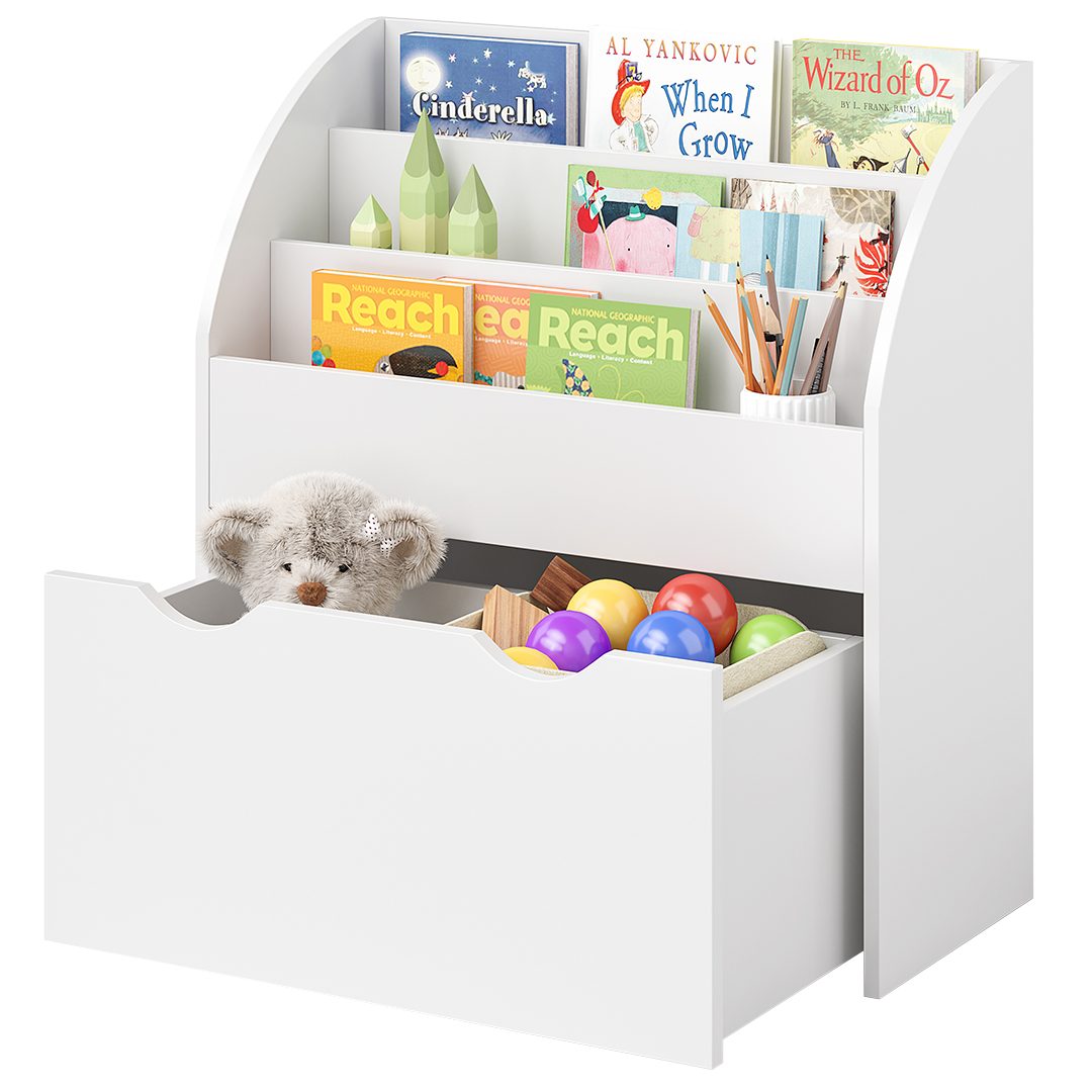 Bellabino Kinderregal Koro mit Fächern und Stauraum, weiß, Bücherregal, Spi günstig online kaufen