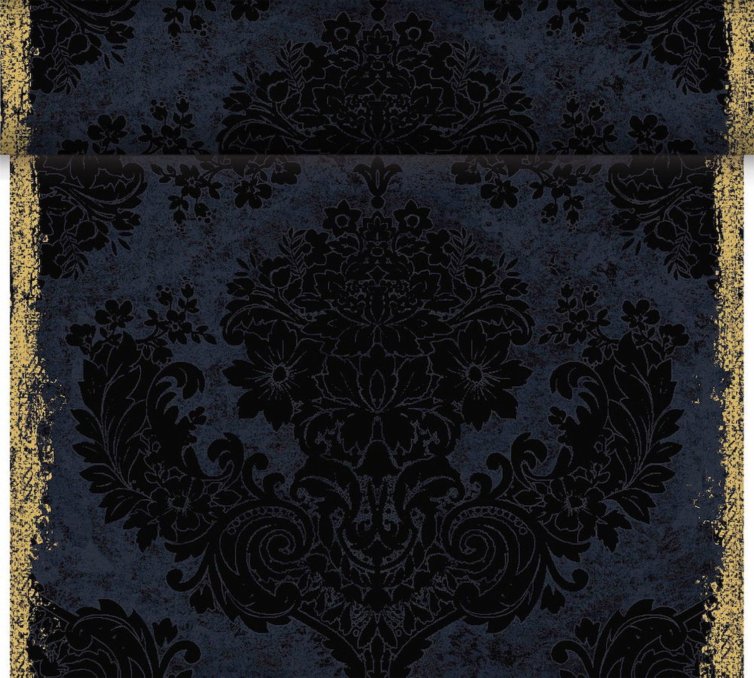 Duni Tischläufer 1 Dunicel® Tete-á-Tete, Royal black, 0,4 m x 24m, 178296