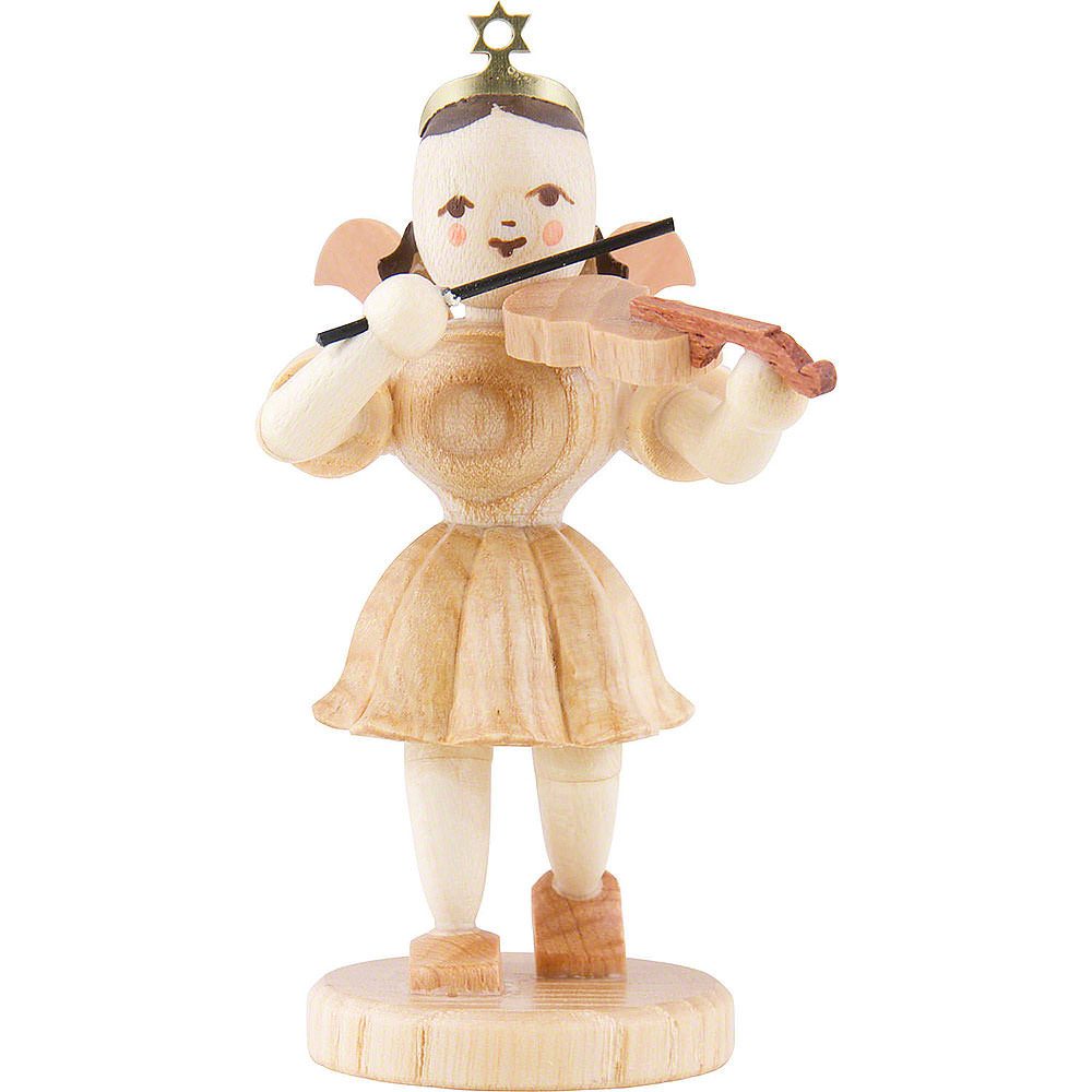 Blank Kunstgewerbe Dekofigur Kurzrockengel mit Violine, natur (6,6cm) von Blank Kunsthandwerk