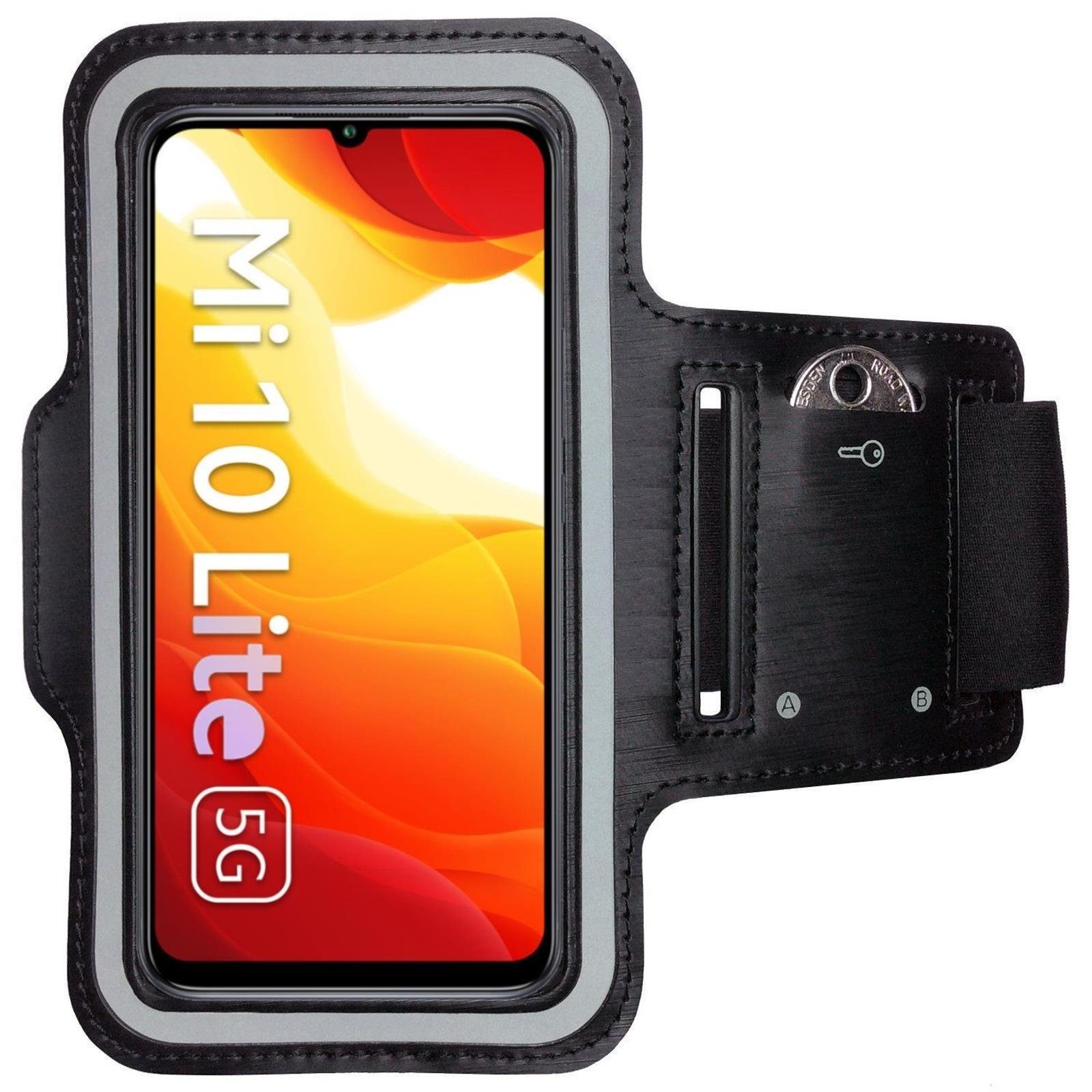 CoverKingz Handyhülle Xiaomi Mi 10 Lite Sport Fitness Armband Handy Tasche Jogging Hülle, Sport Schutzhülle Schlüsselfach Handyhülle Jogging Schutztasche Etui | Smartphone-Hüllen