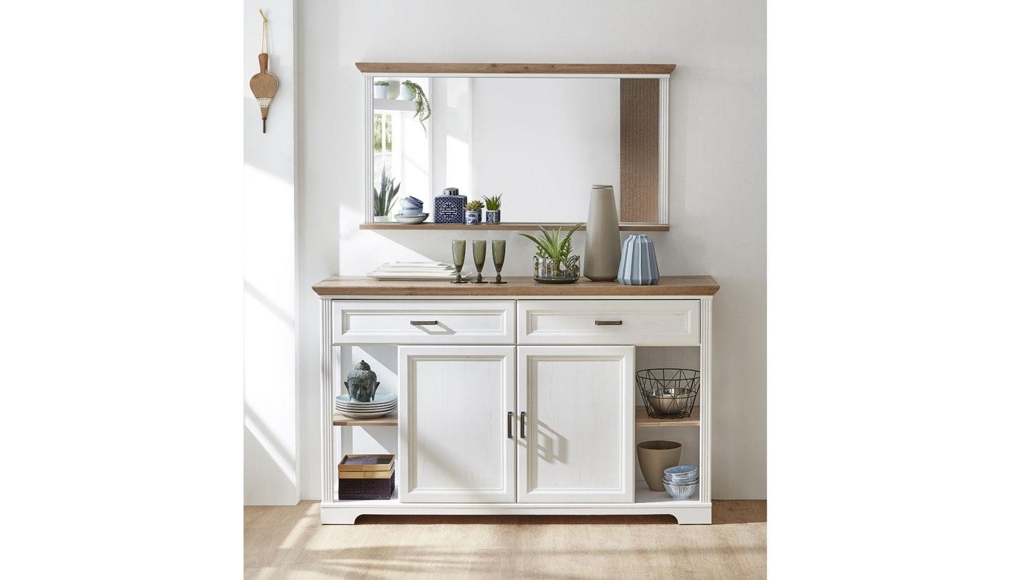 Innostyle Wandspiegel Spiegel Jasmin Wandspiegel Pinie hell Artisan Eiche 142x74